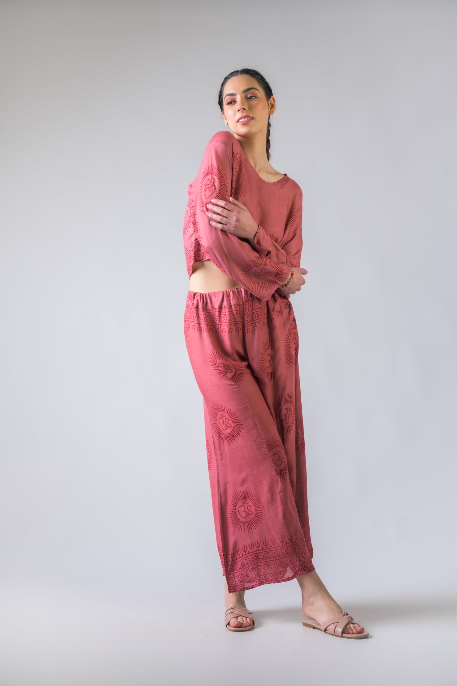 Rhea V Neck Top and Trousers Set