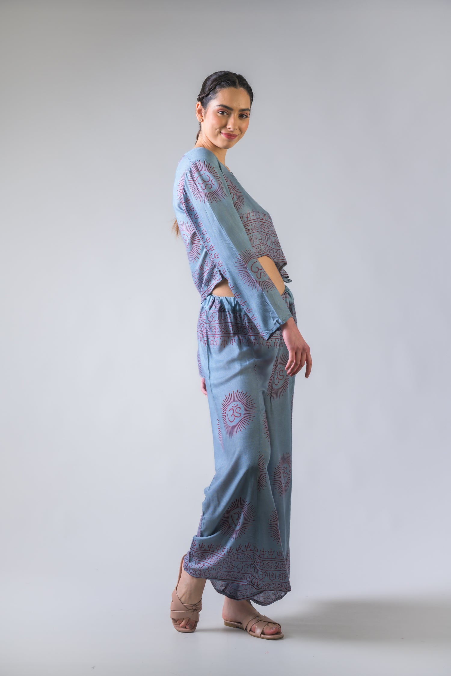 Rhea V Neck Top and Trousers Set