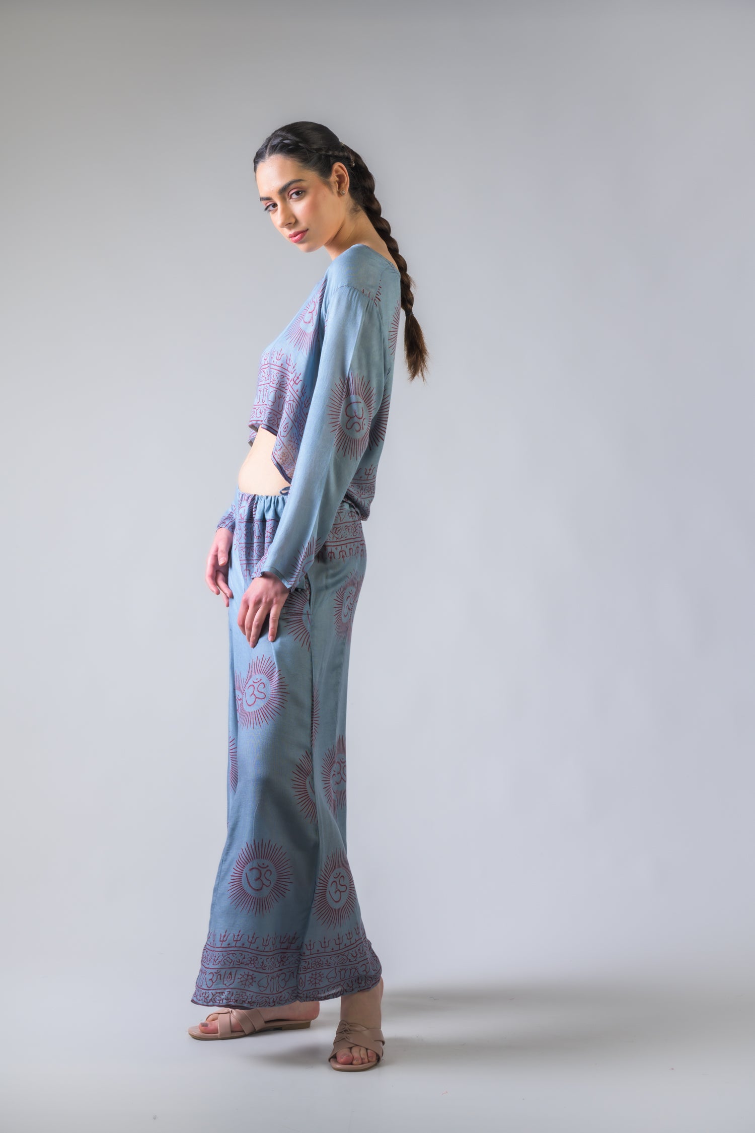 Rhea V Neck Top and Trousers Set