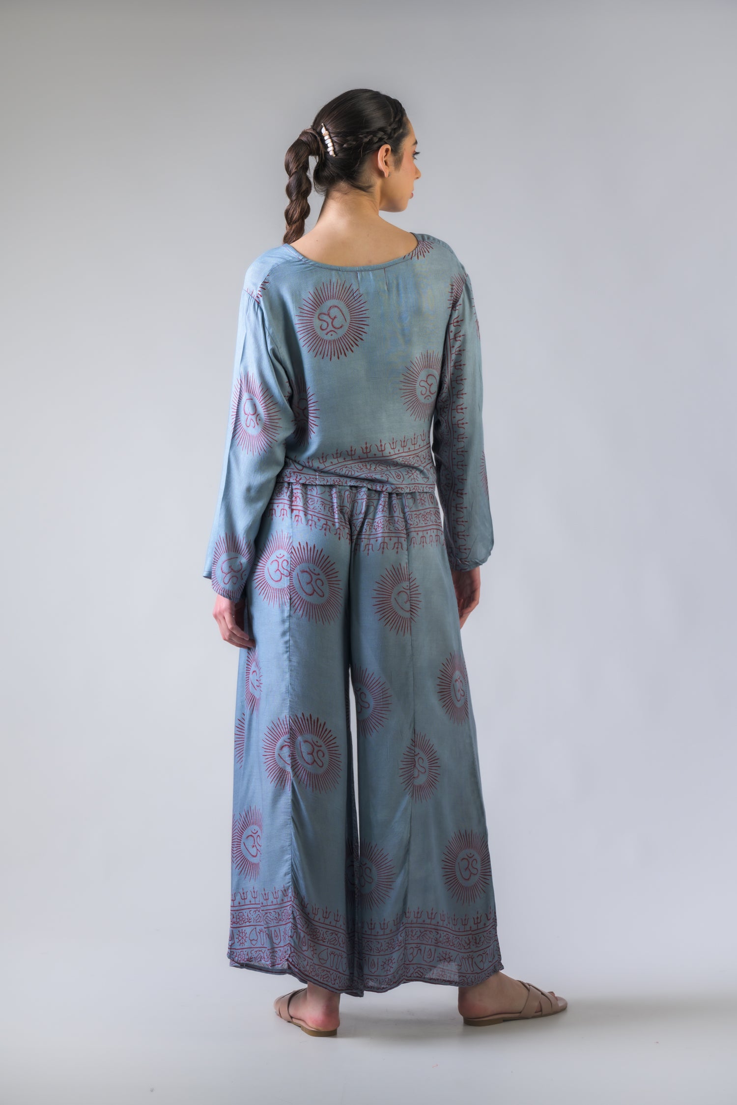 Rhea V Neck Top and Trousers Set