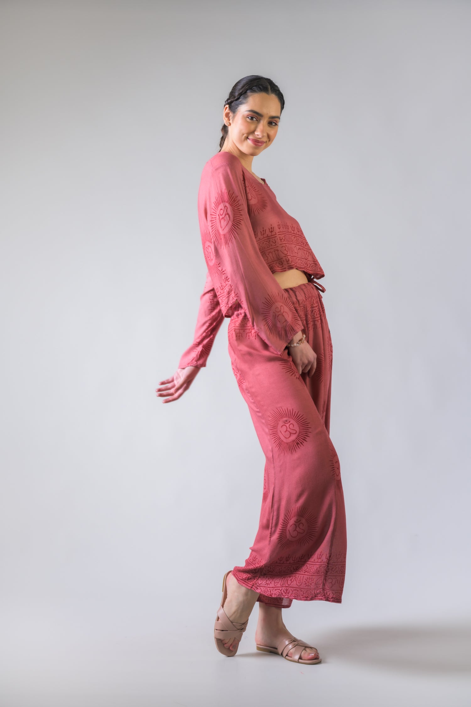 Rhea V Neck Top and Trousers Set