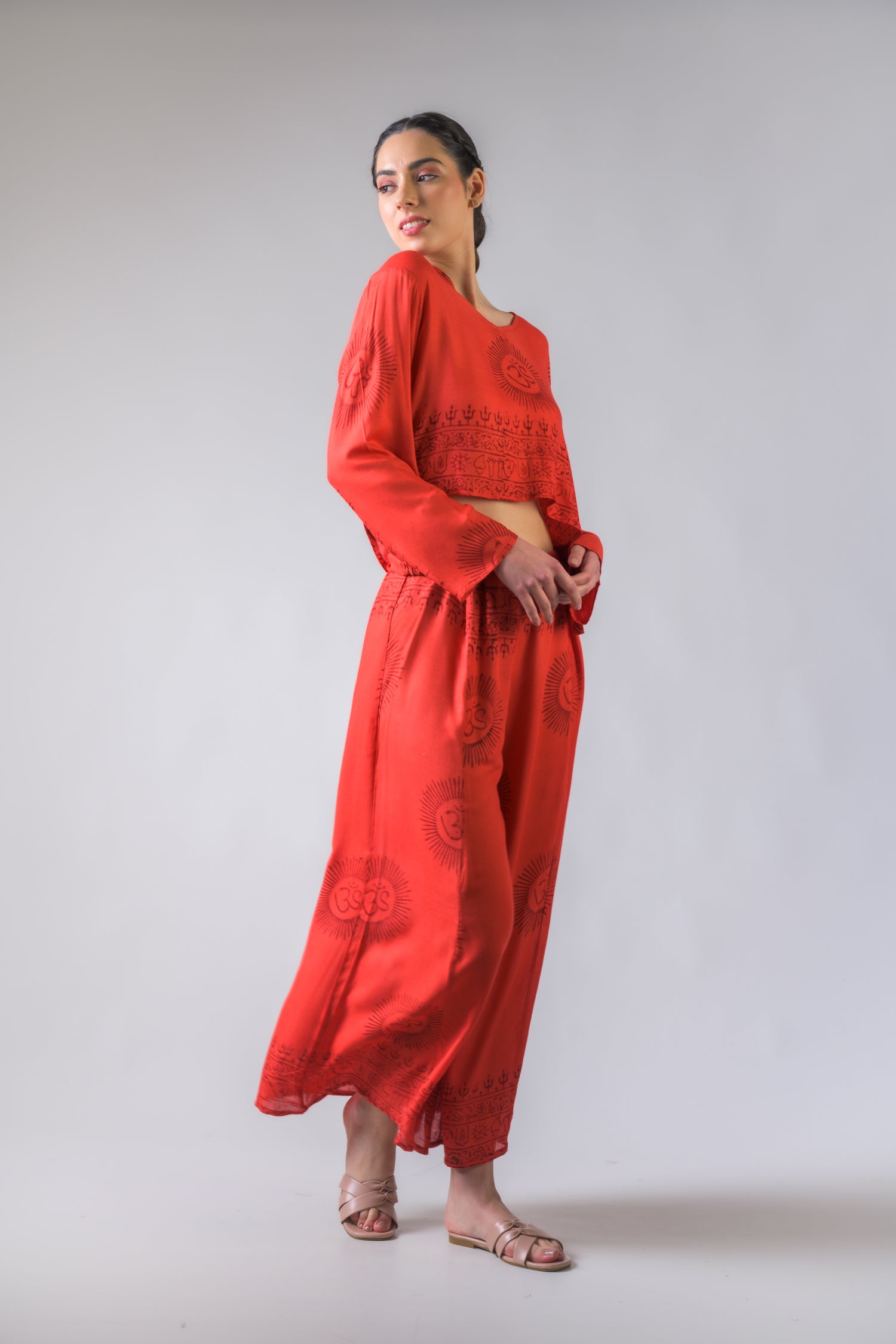 Rhea V Neck Top and Trousers Set