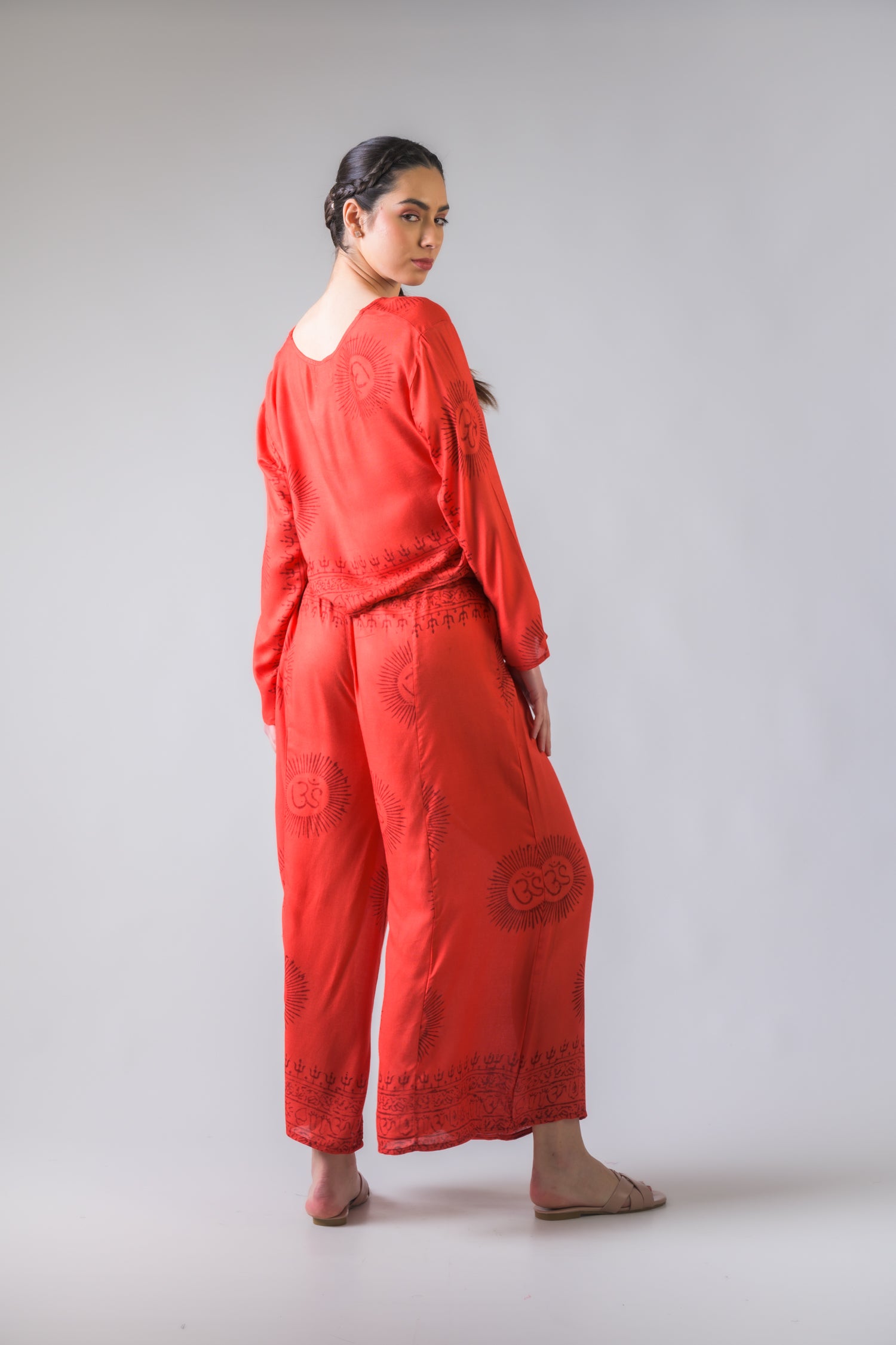 Rhea V Neck Top and Trousers Set