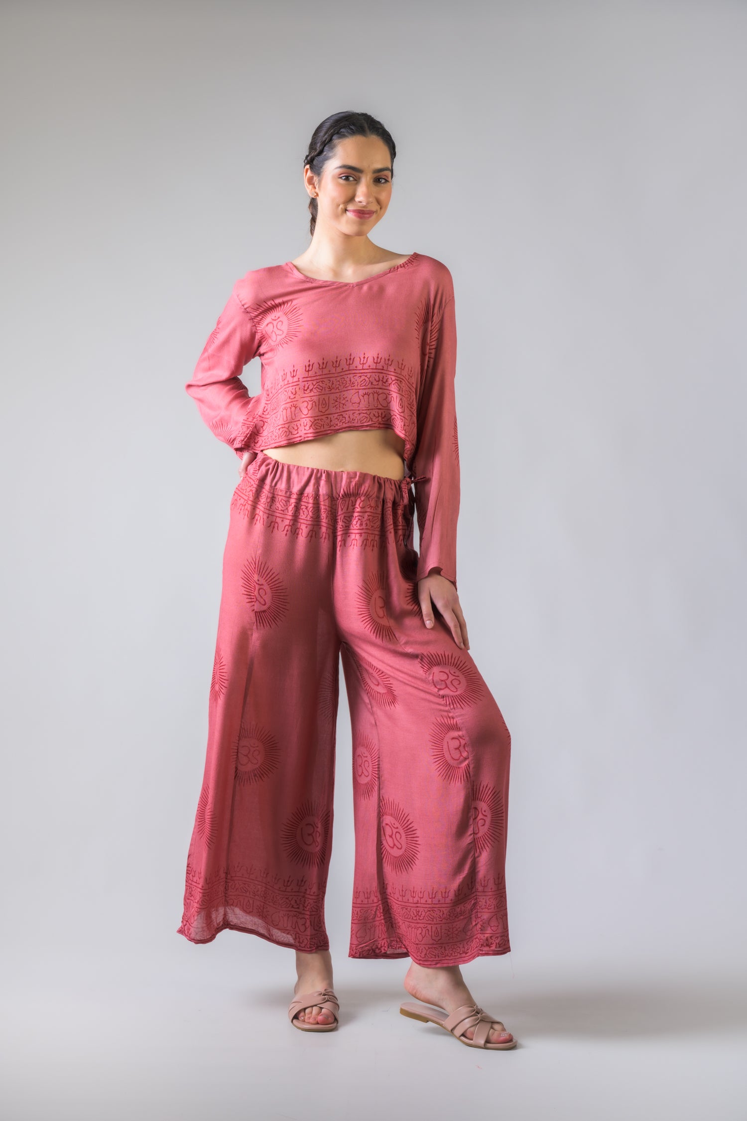 Rhea V Neck Top and Trousers Set