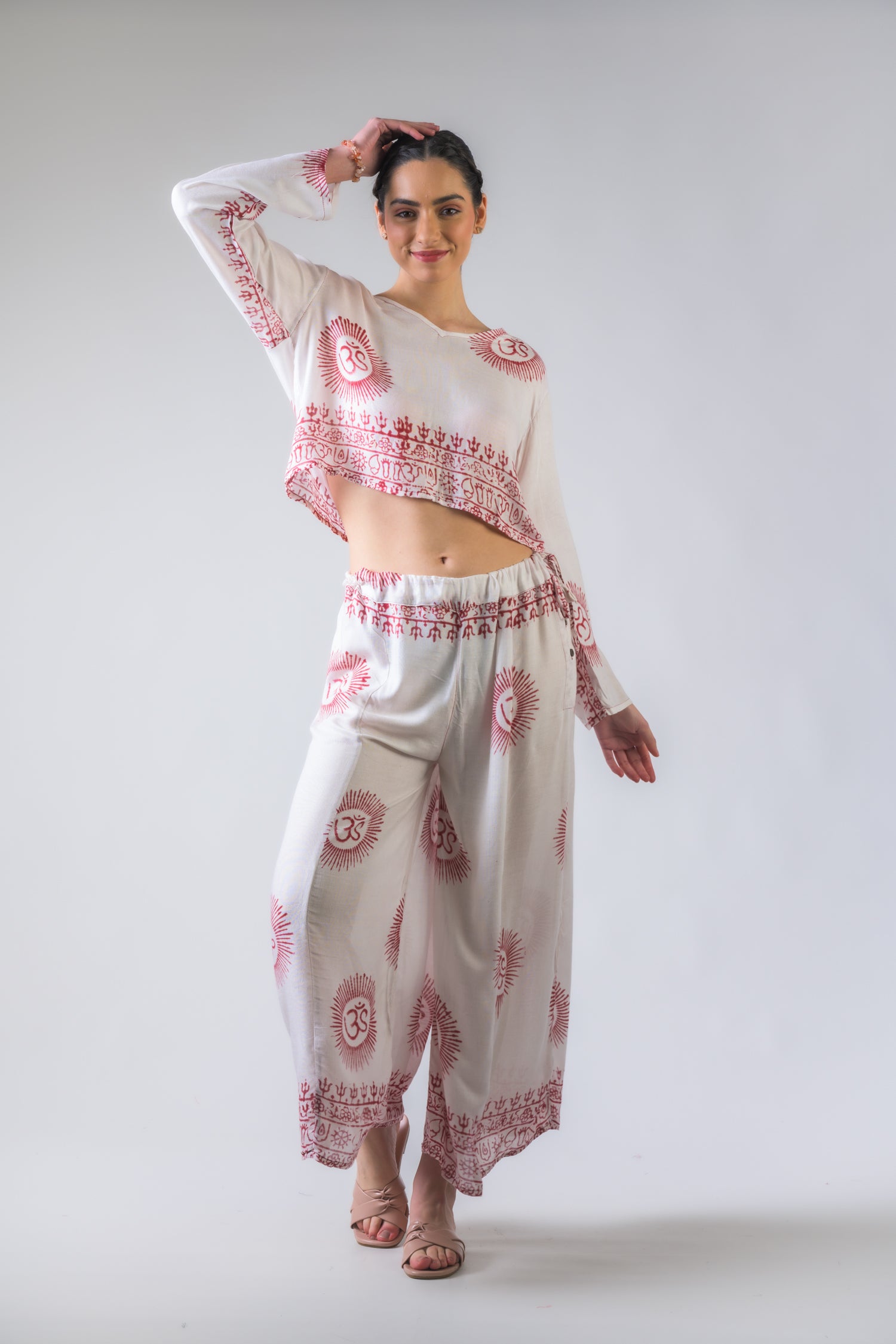 Rhea V Neck Top and Trousers Set