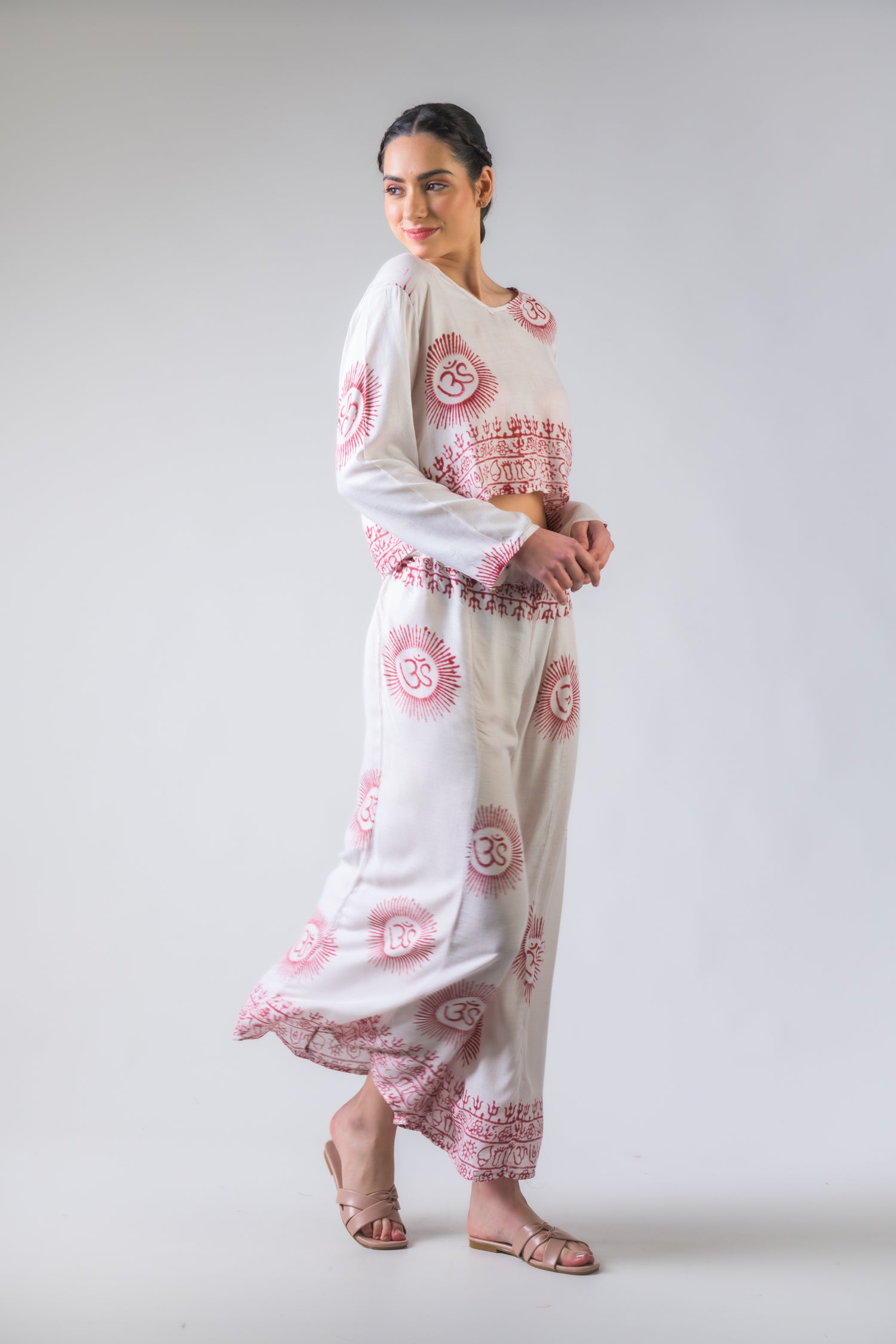 Rhea V Neck Top and Trousers Set