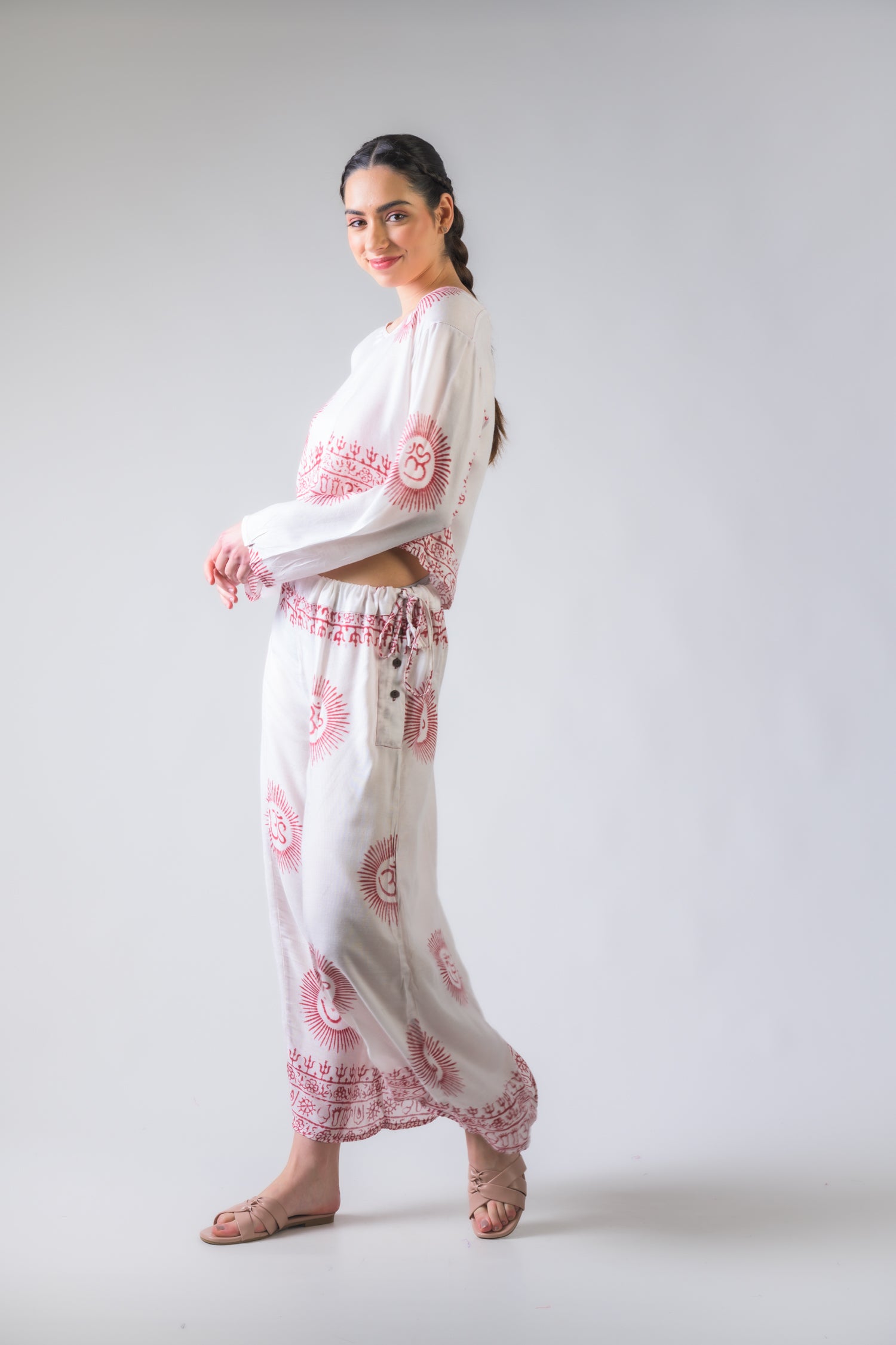 Rhea V Neck Top and Trousers Set