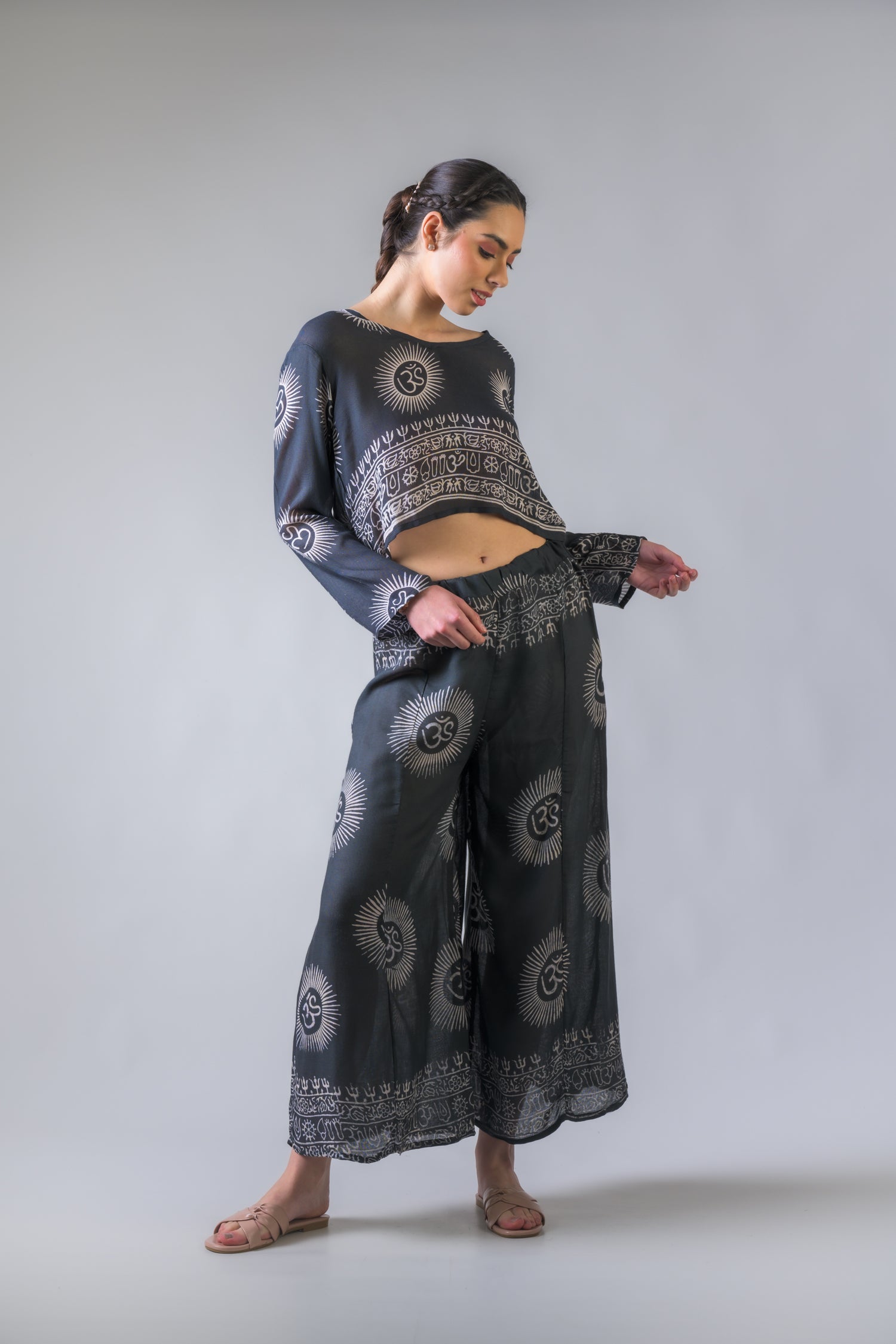 Rhea V Neck Top and Trousers Set