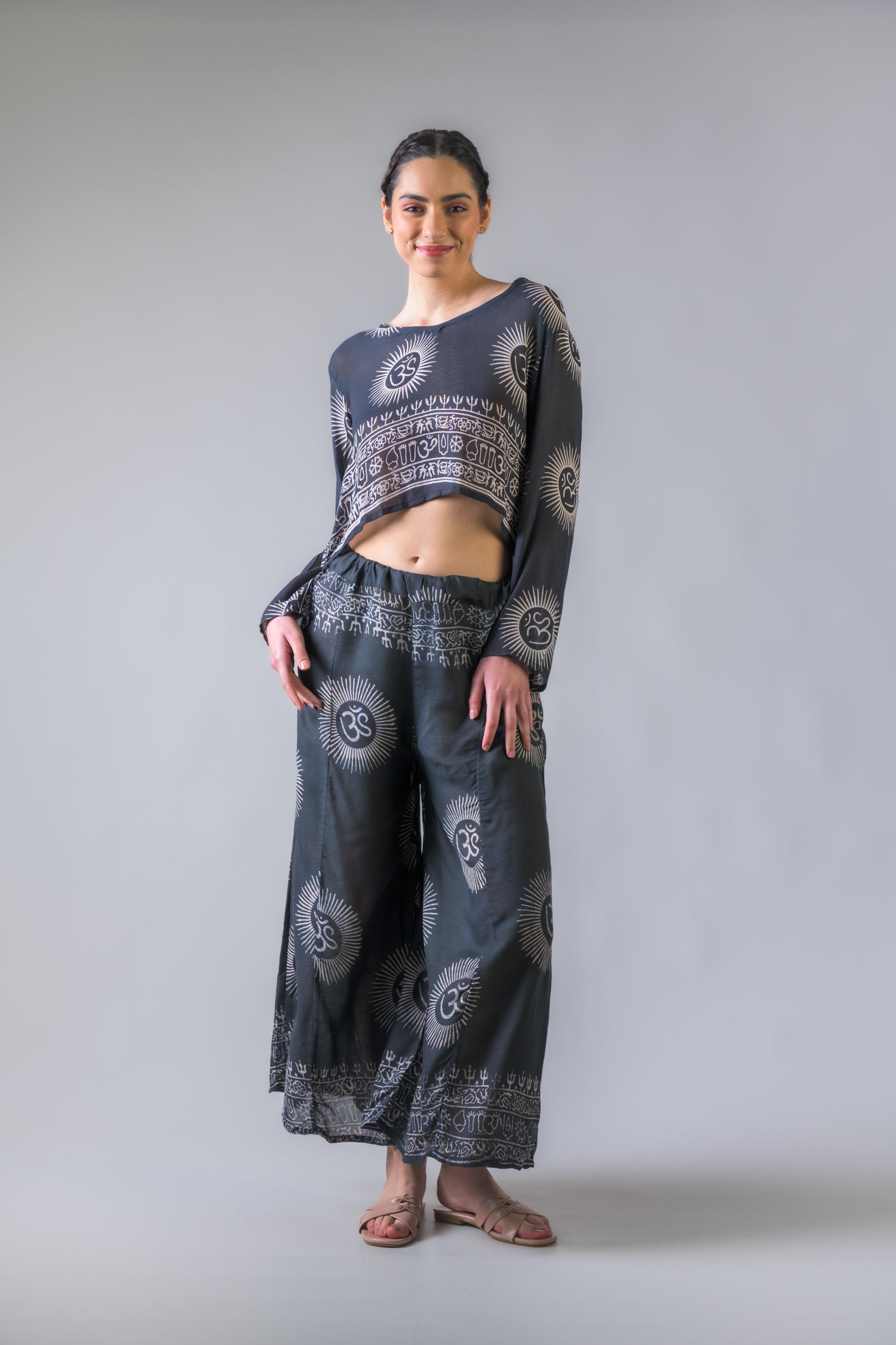 Rhea V Neck Top and Trousers Set