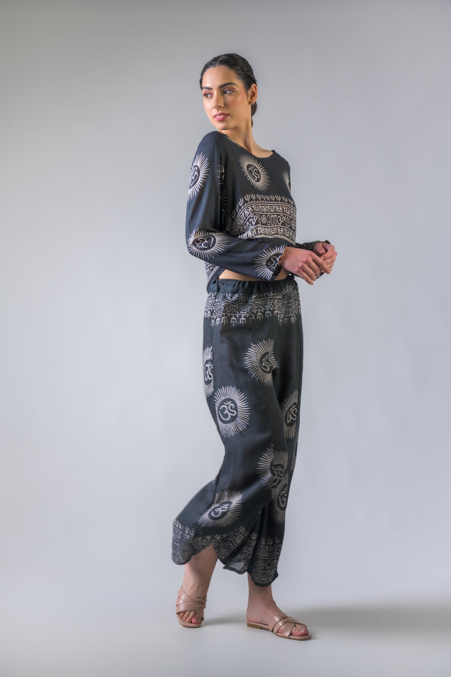 Rhea V Neck Top and Trousers Set