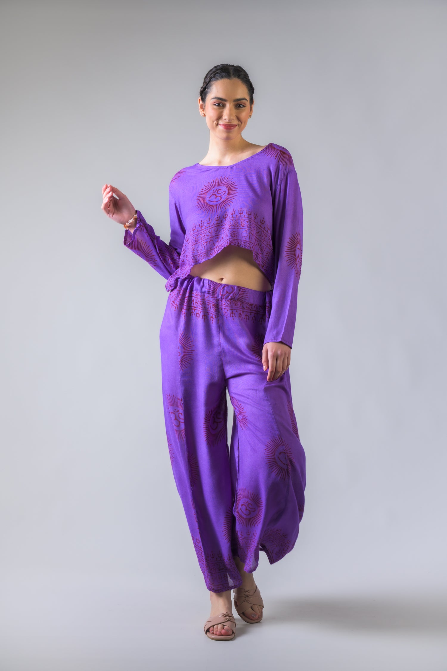 Rhea V Neck Top and Trousers Set