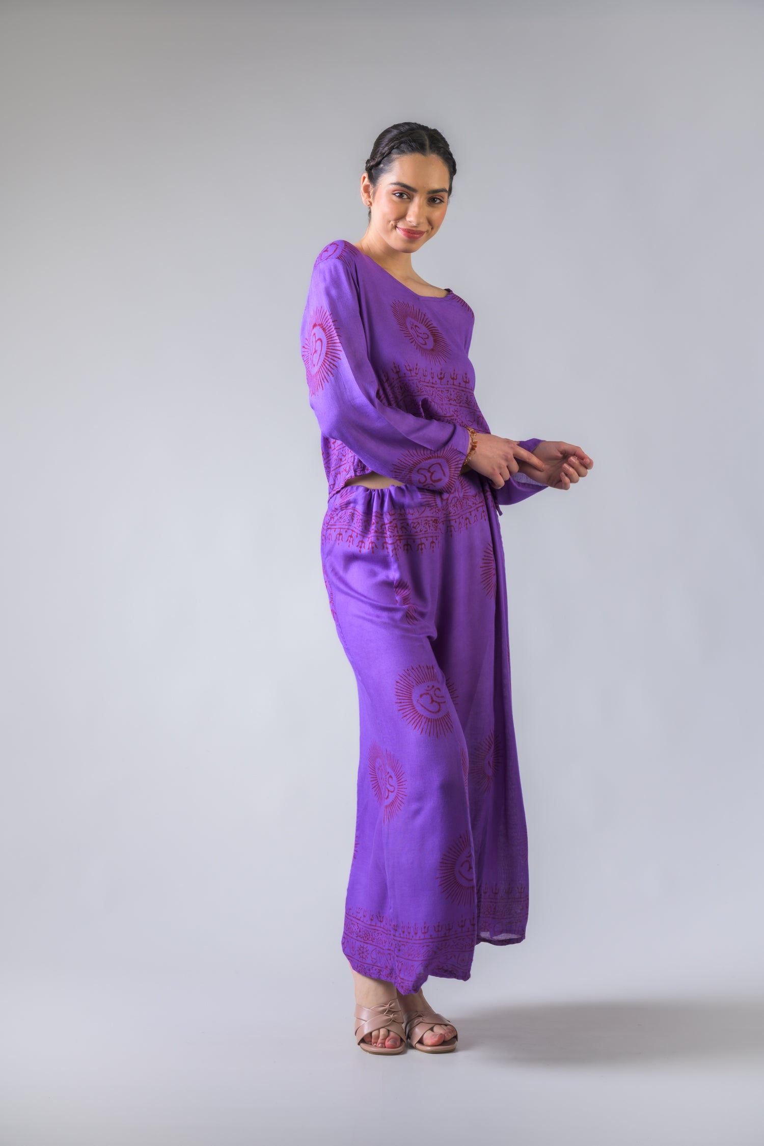 Rhea V Neck Top and Trousers Set