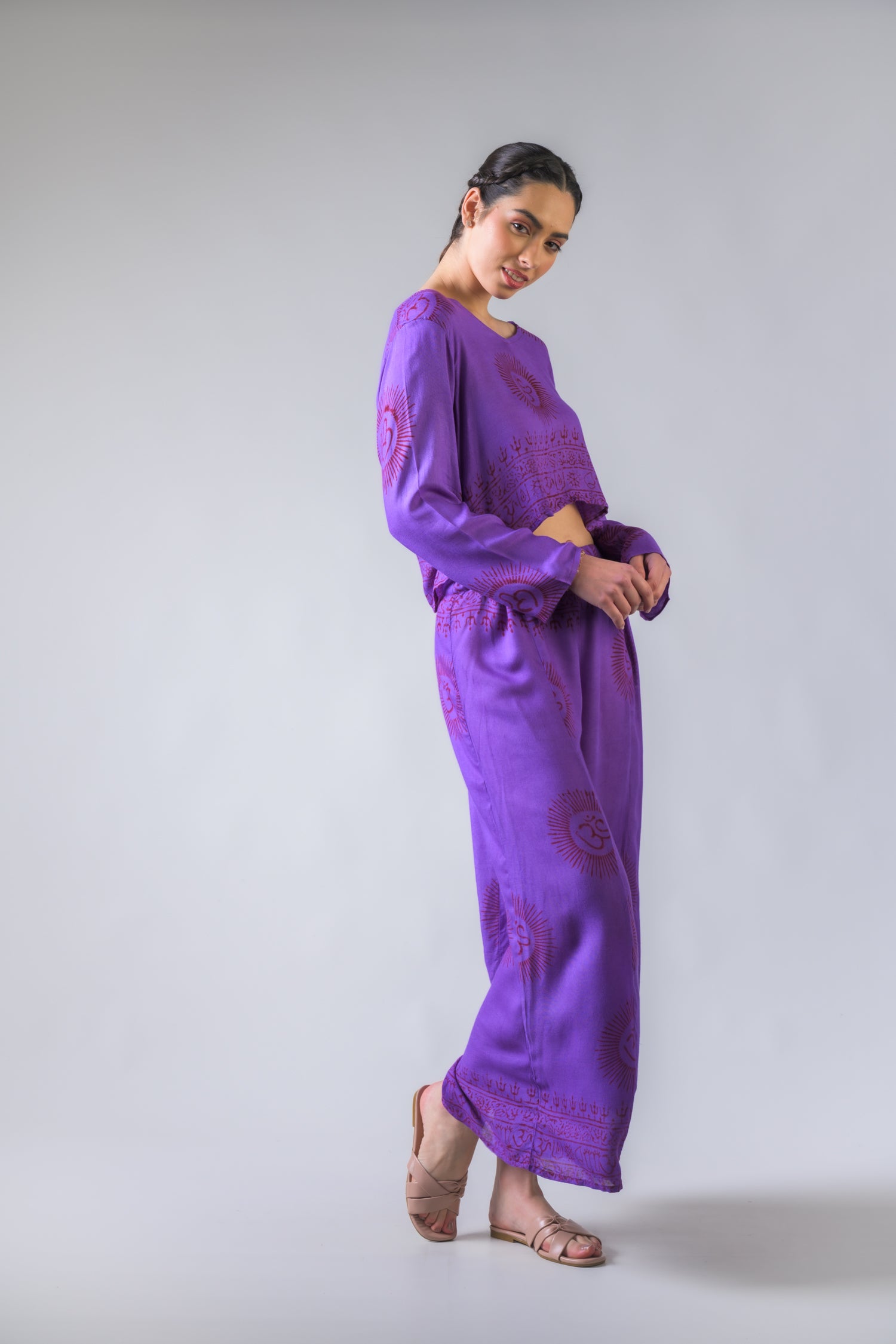 Rhea V Neck Top and Trousers Set