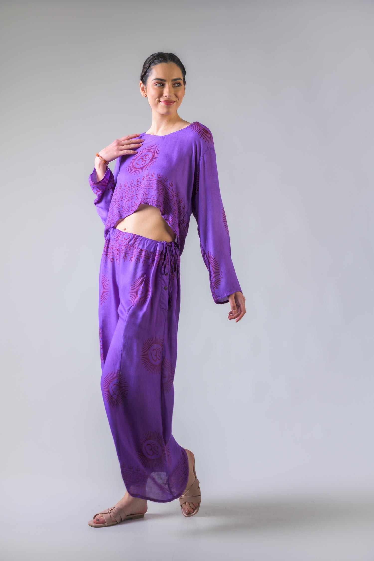 Rhea V Neck Top and Trousers Set