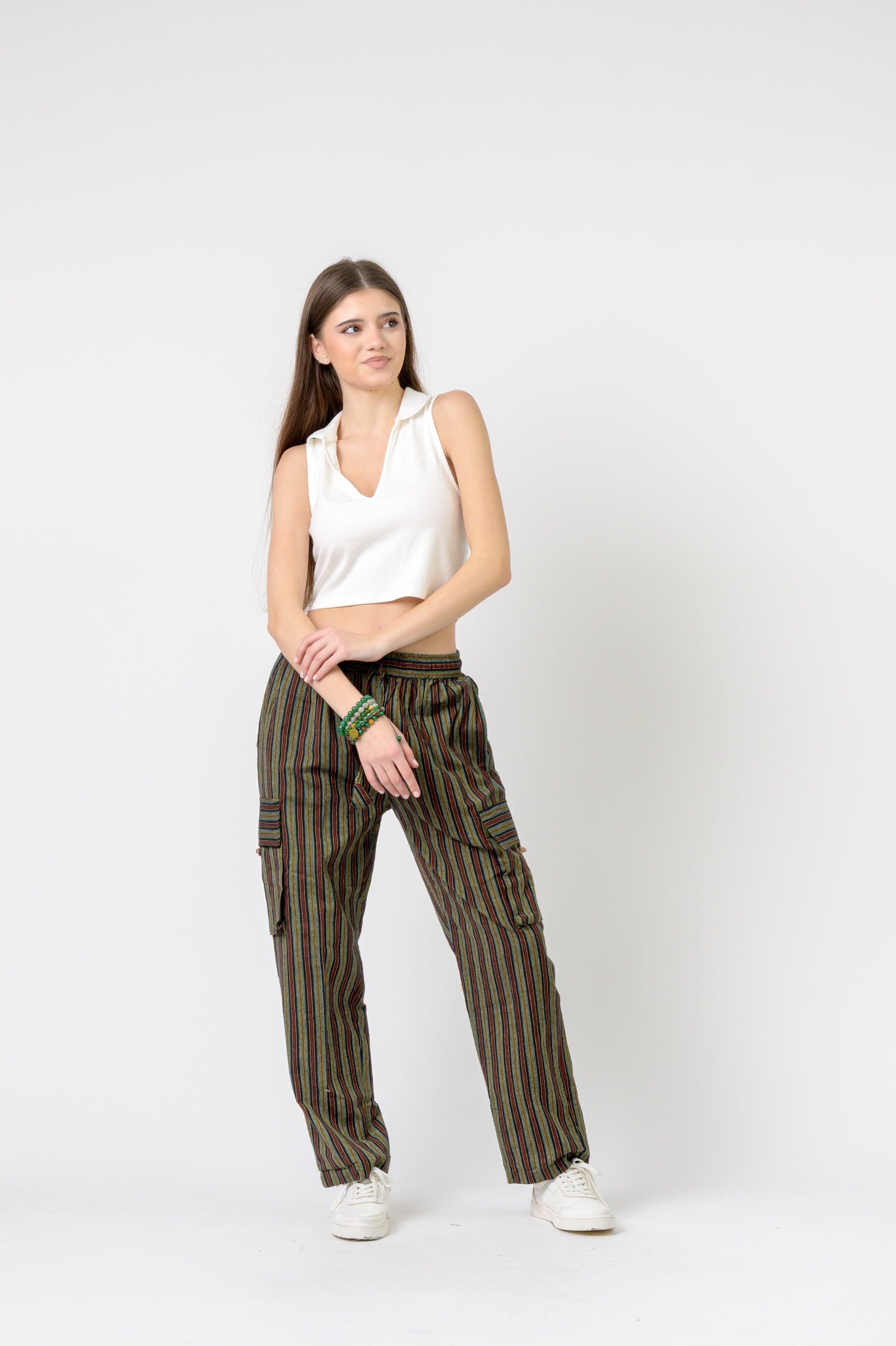 Striped Cargo Pants