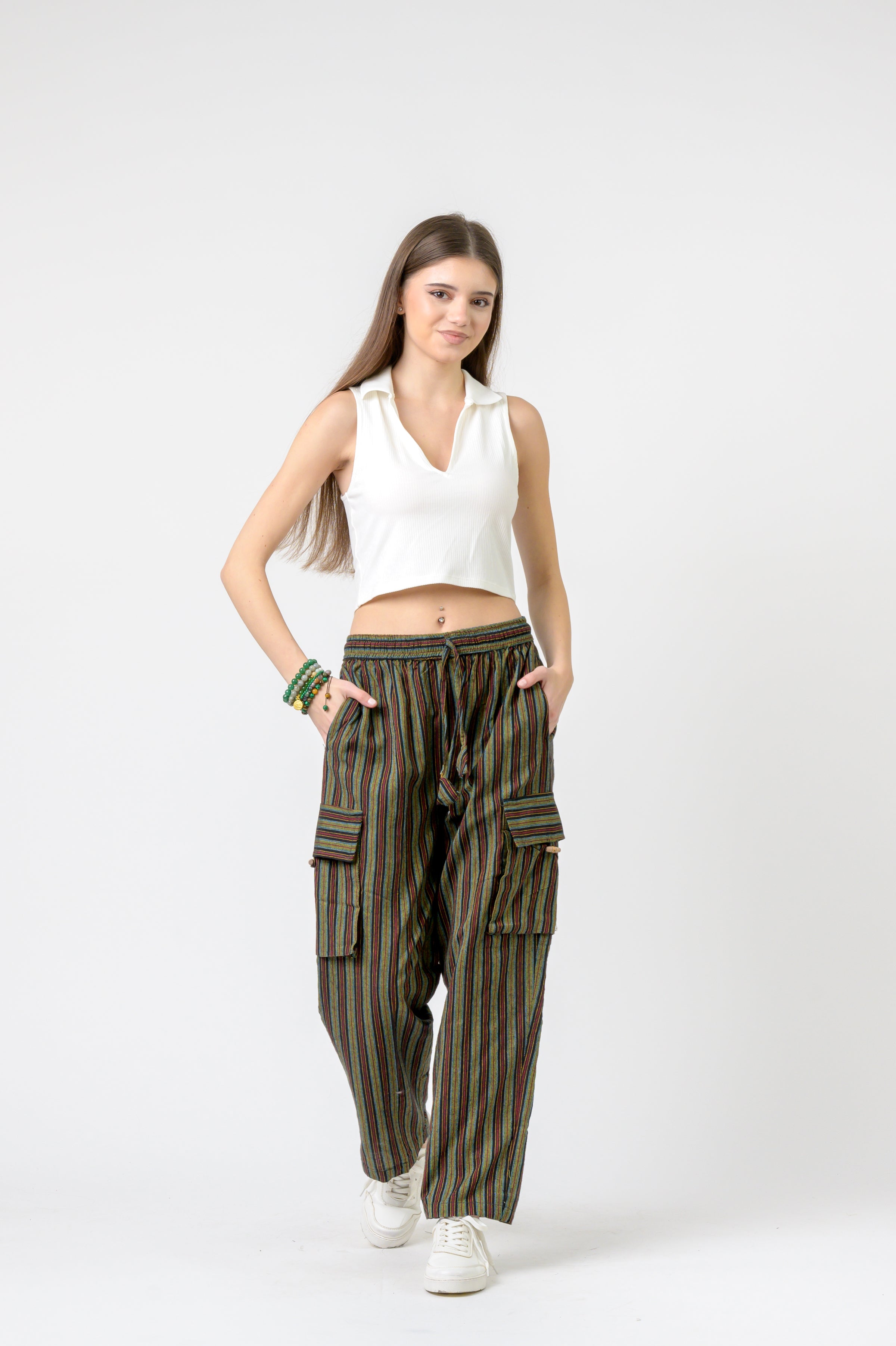 Striped Cargo Pants