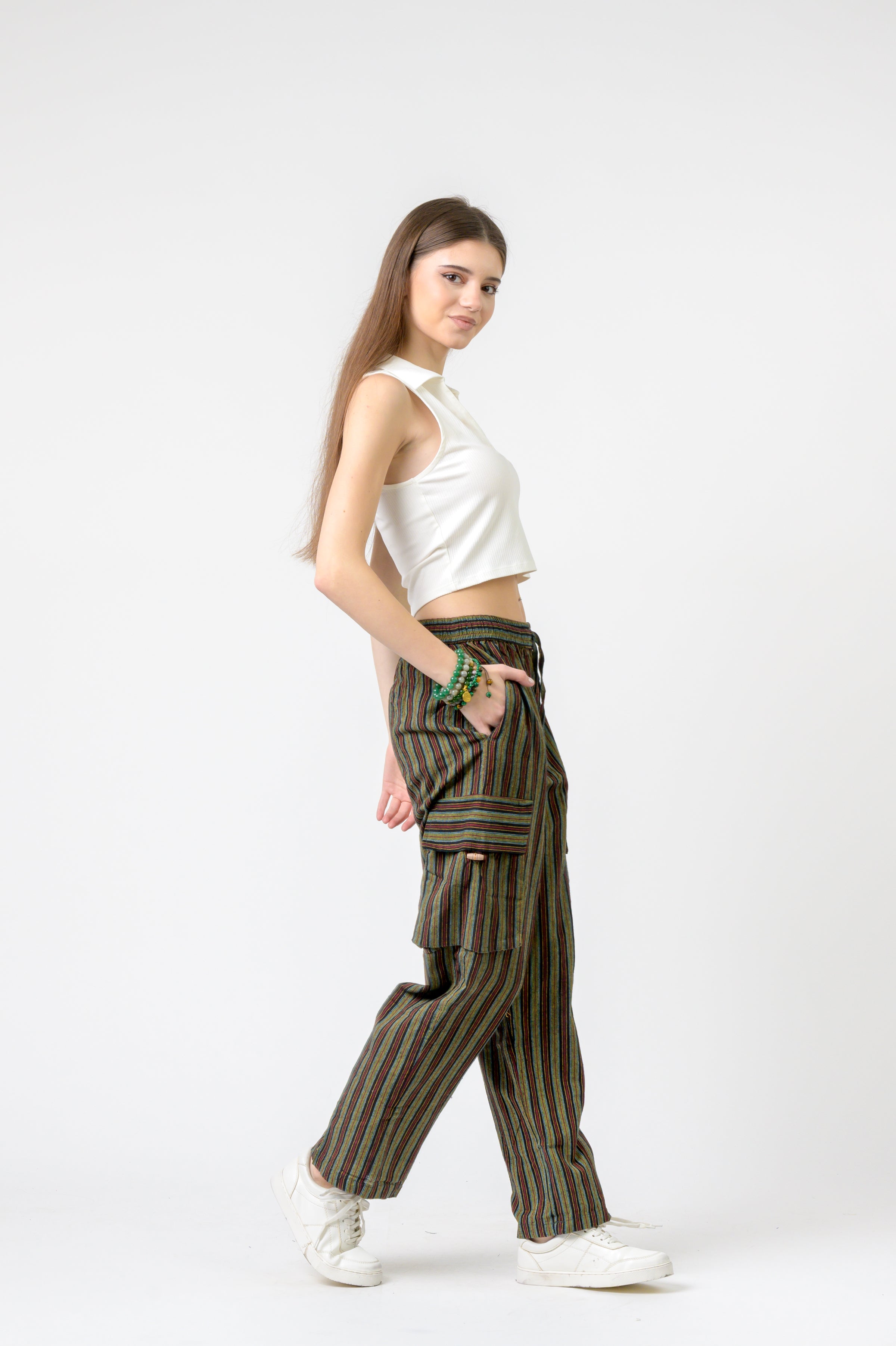 Striped Cargo Pants