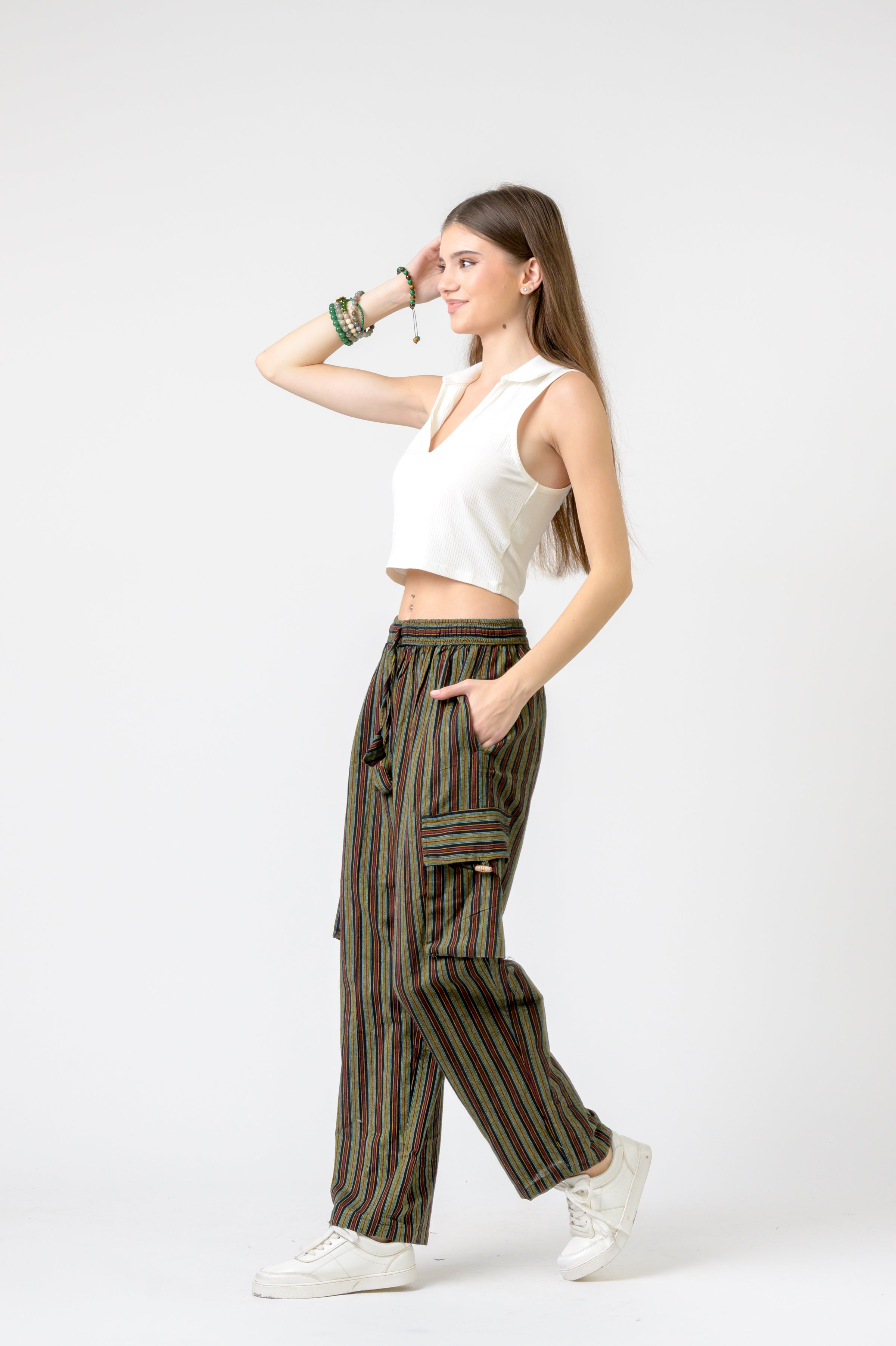 Striped Cargo Pants