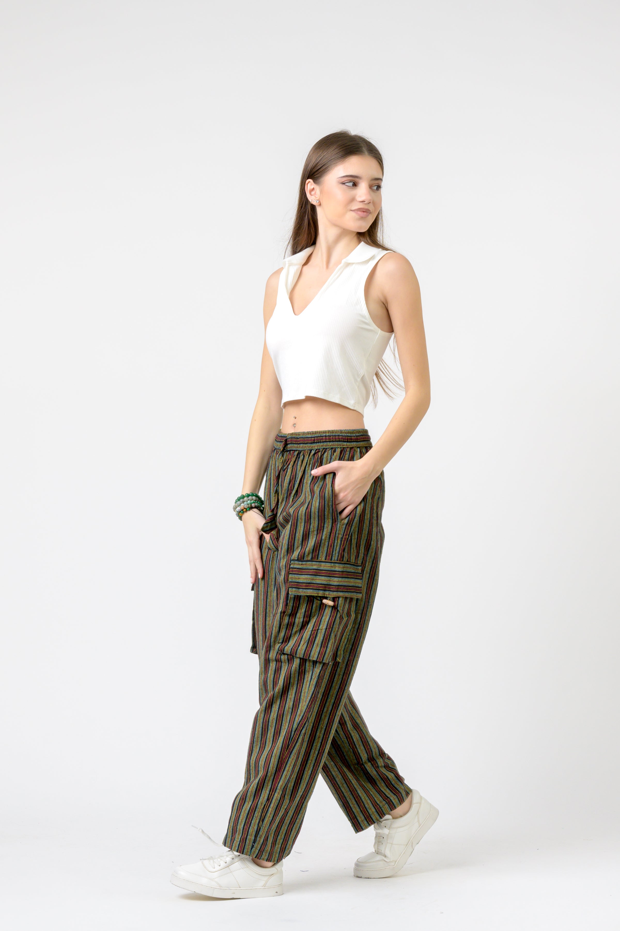 Striped Cargo Pants