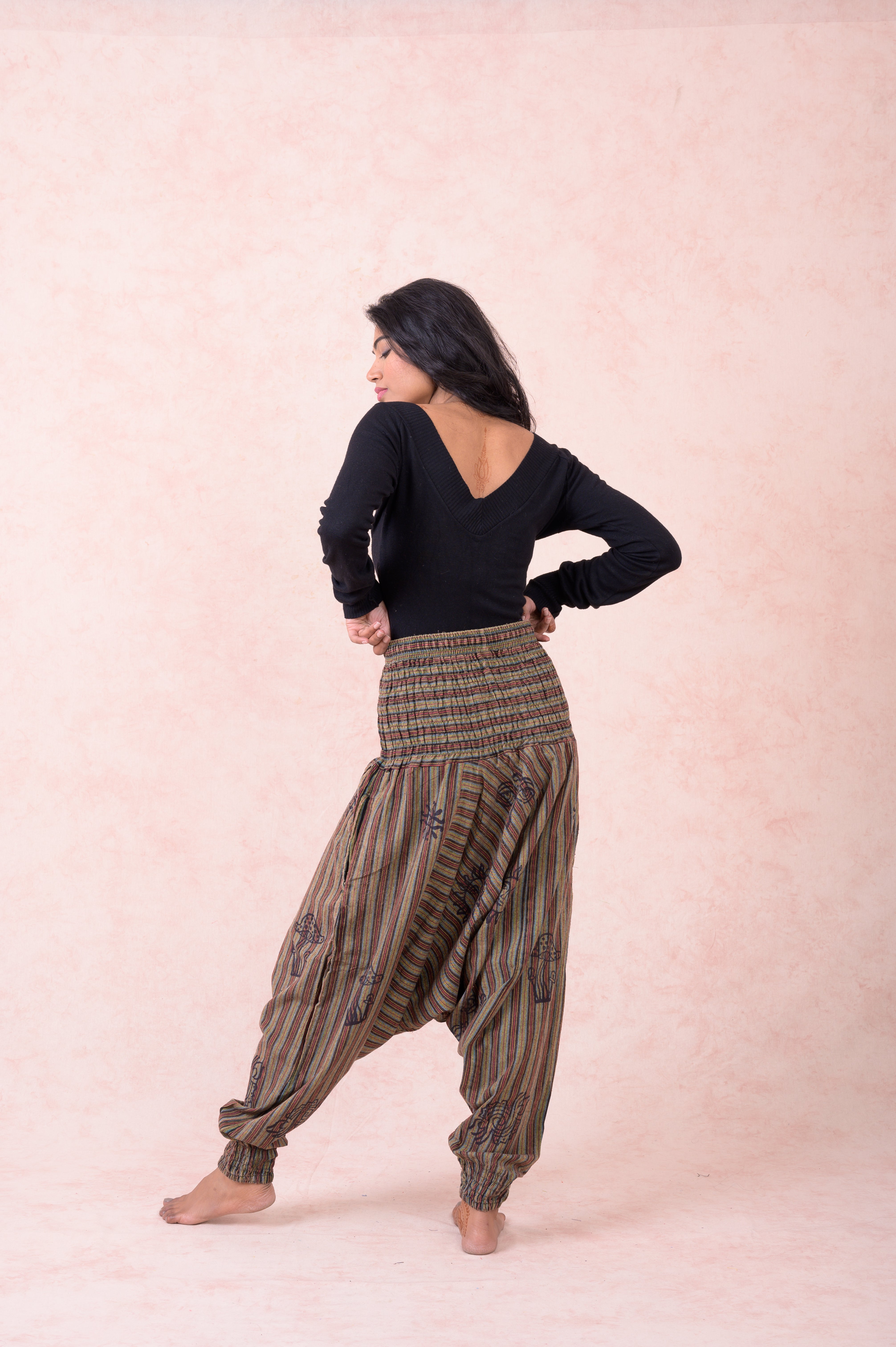 Striped Tie-Waist Pants