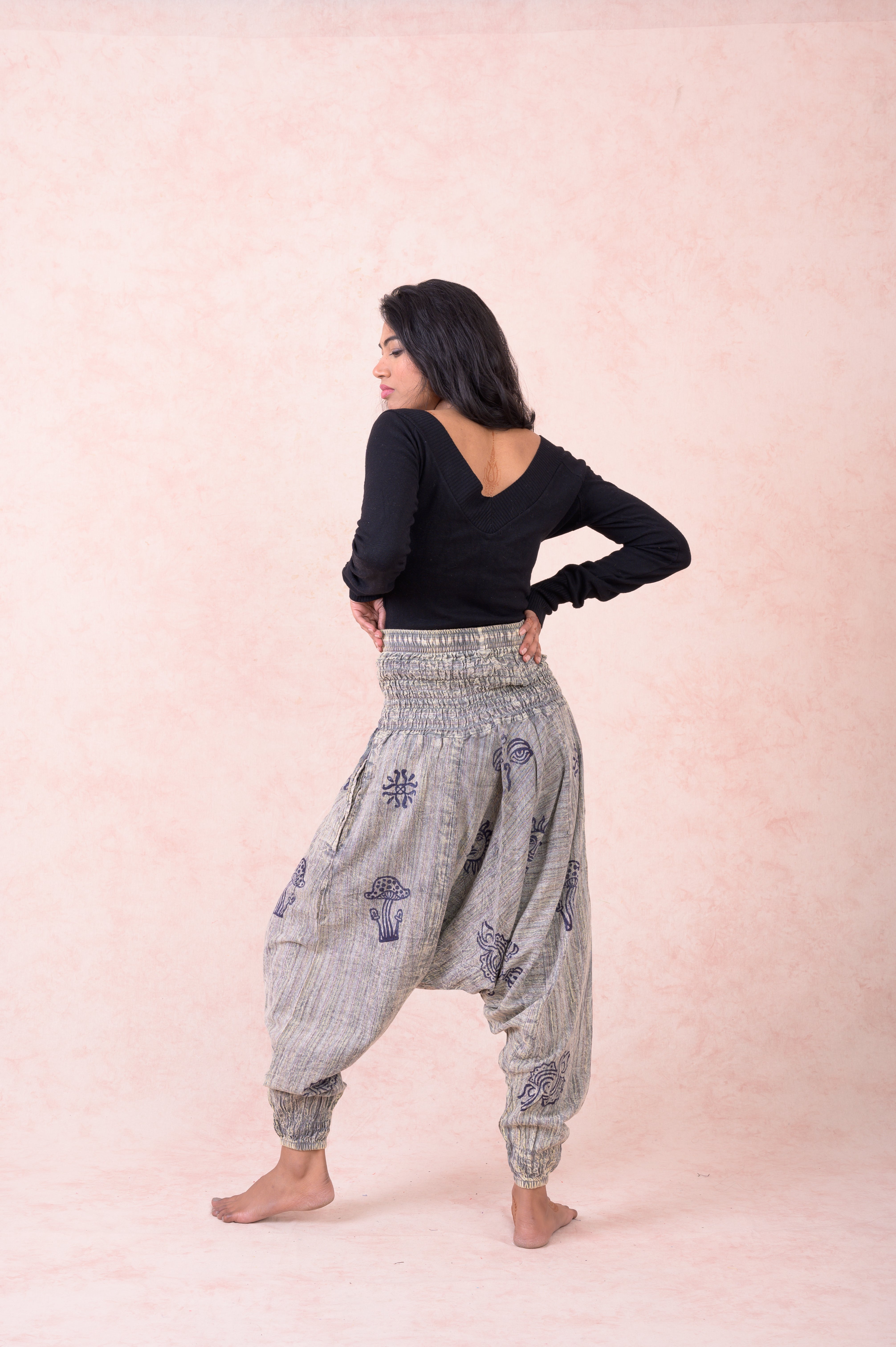 Rhea Striped Tie-Waist Pants