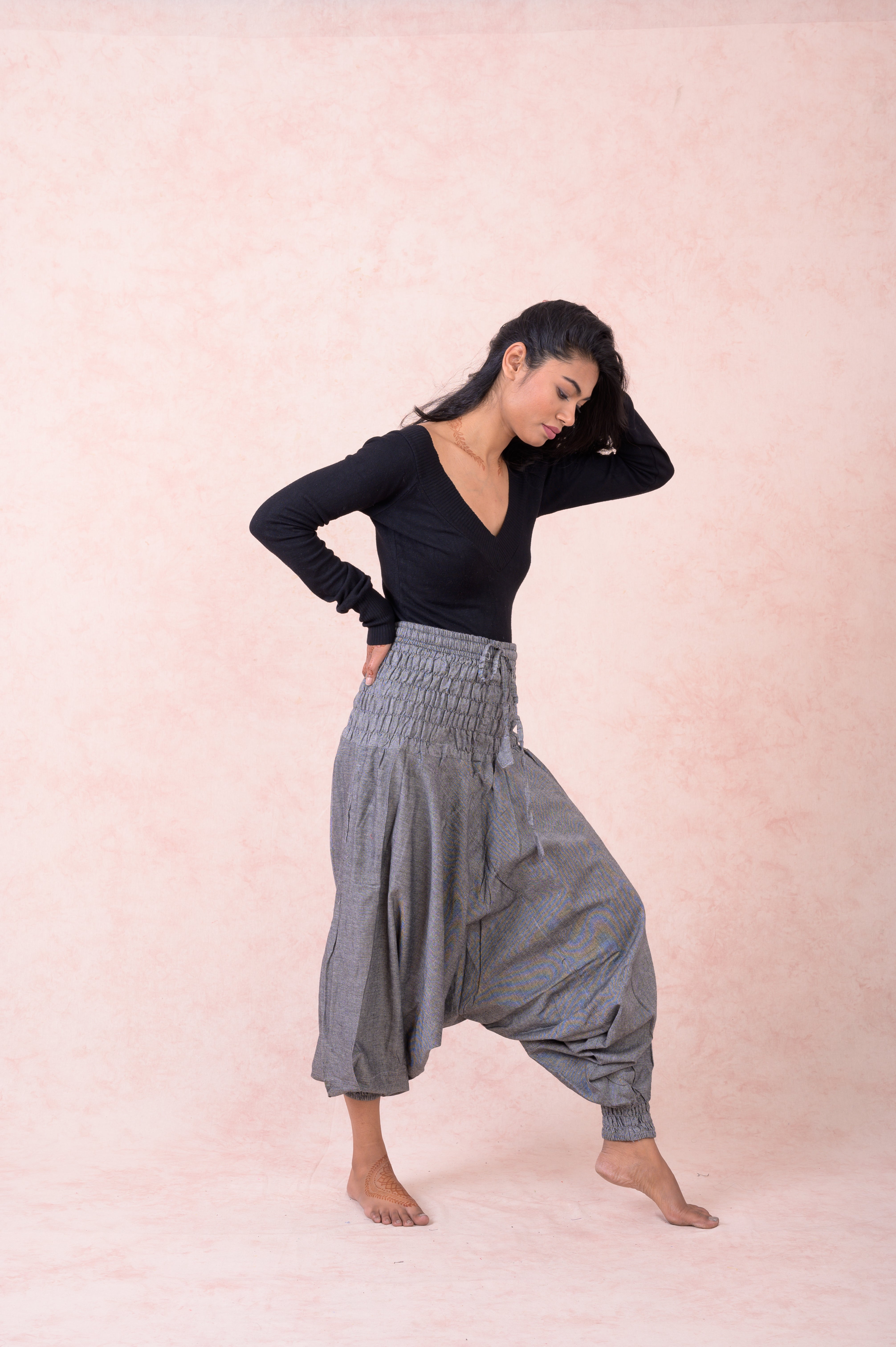 Solid Tie-Waist Pants