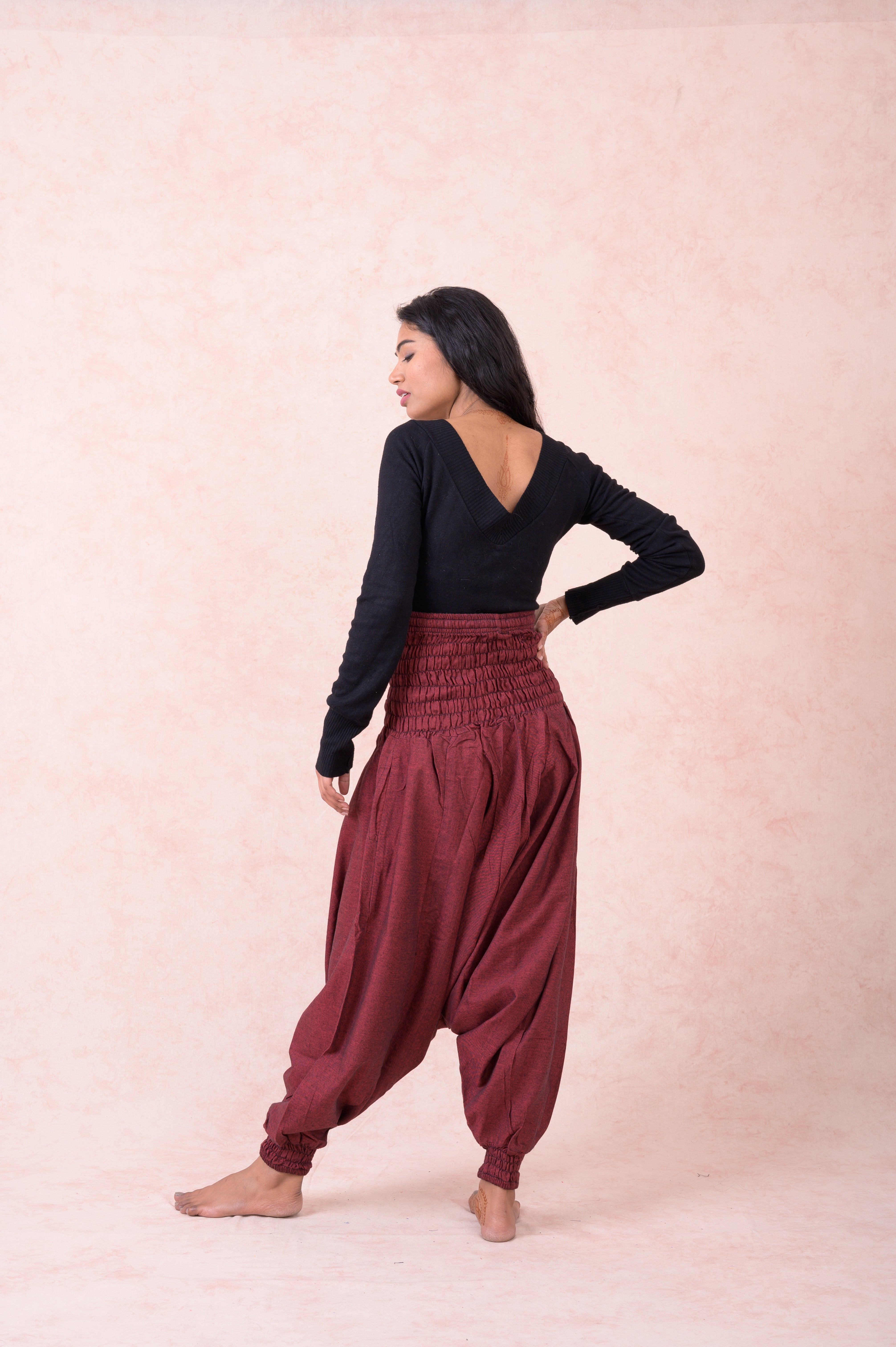 Solid Tie-Waist Pants