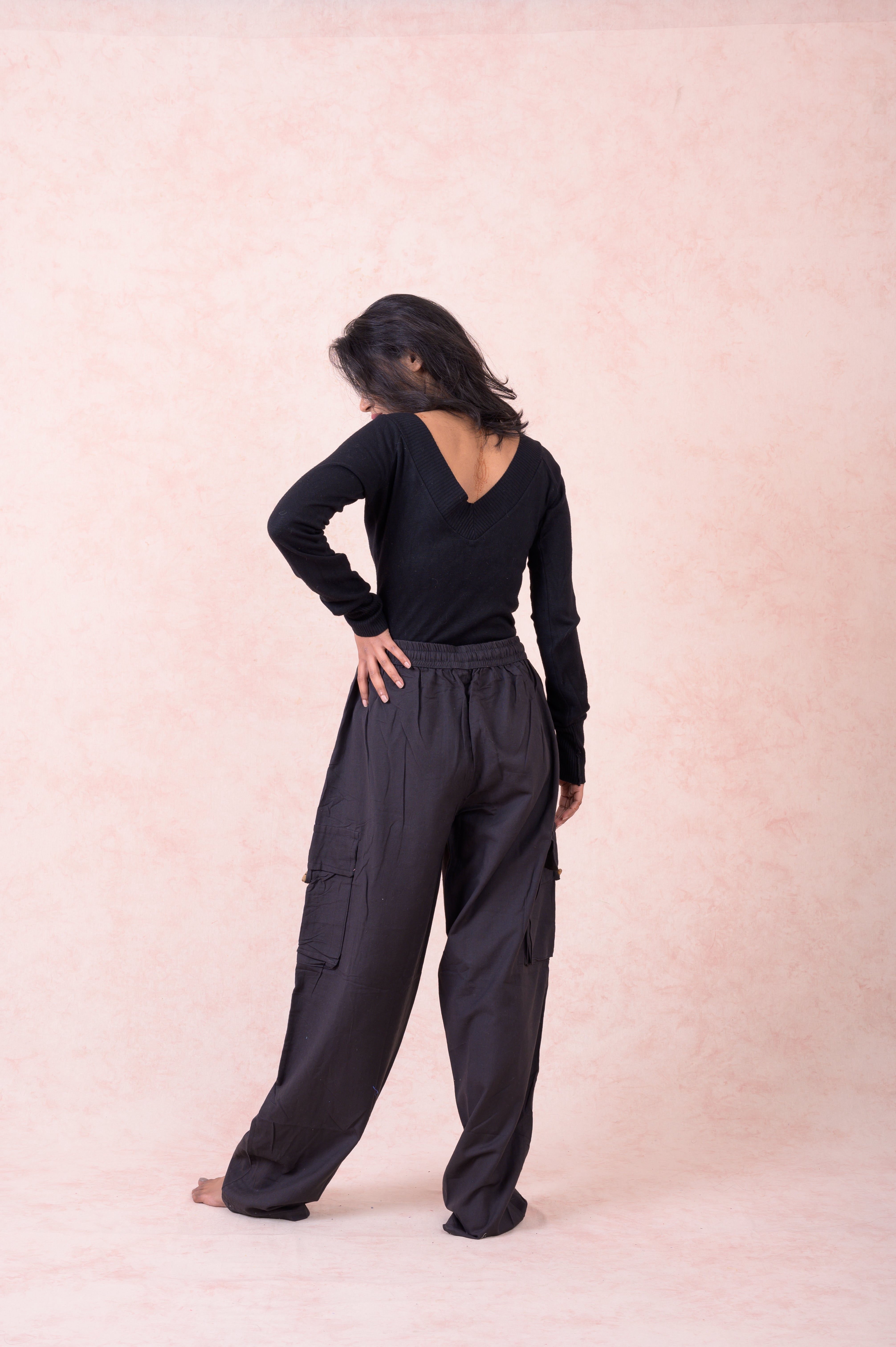 Rhea Solid Cargo Pants