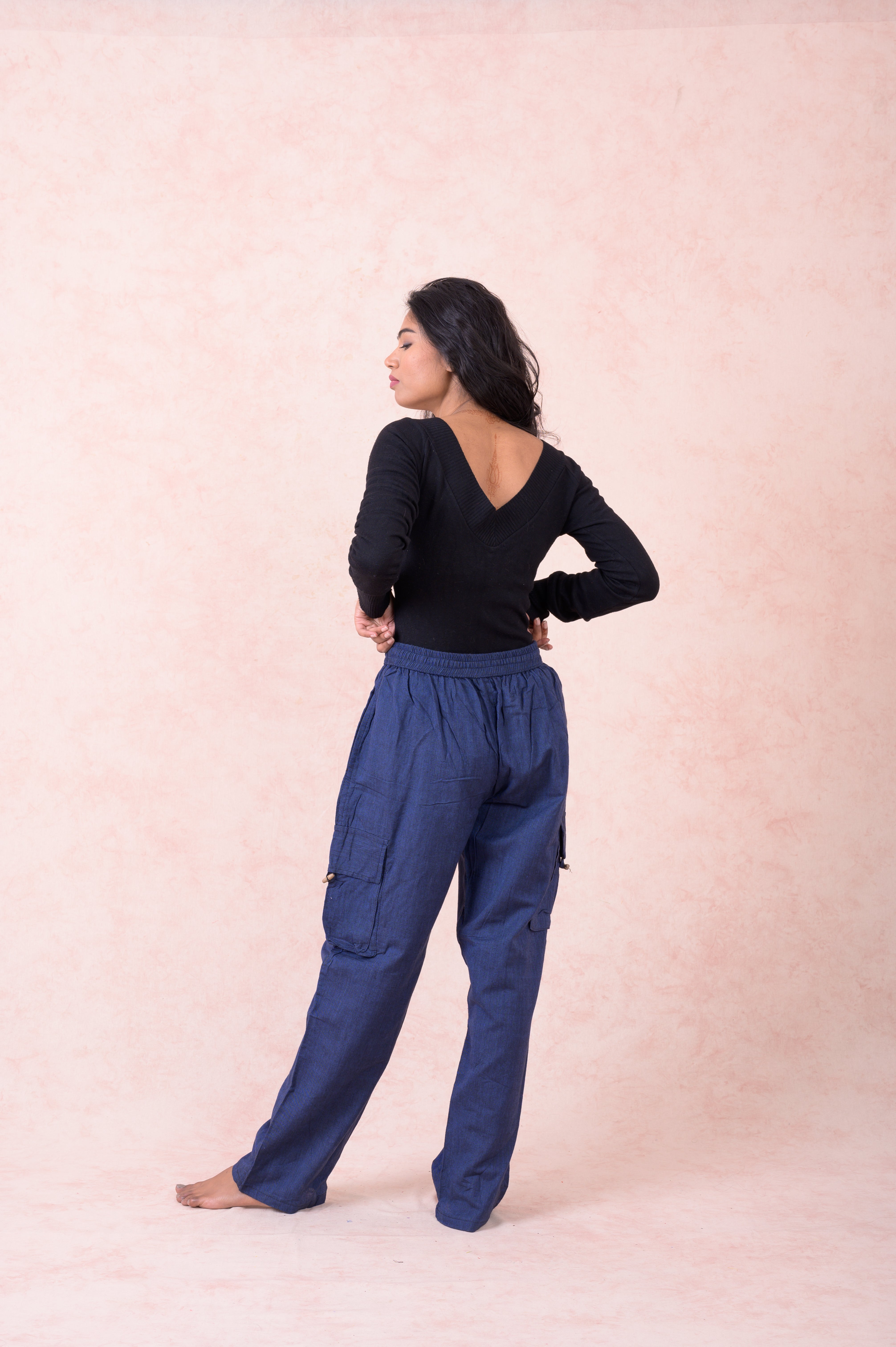 Rhea Solid Cargo Pants