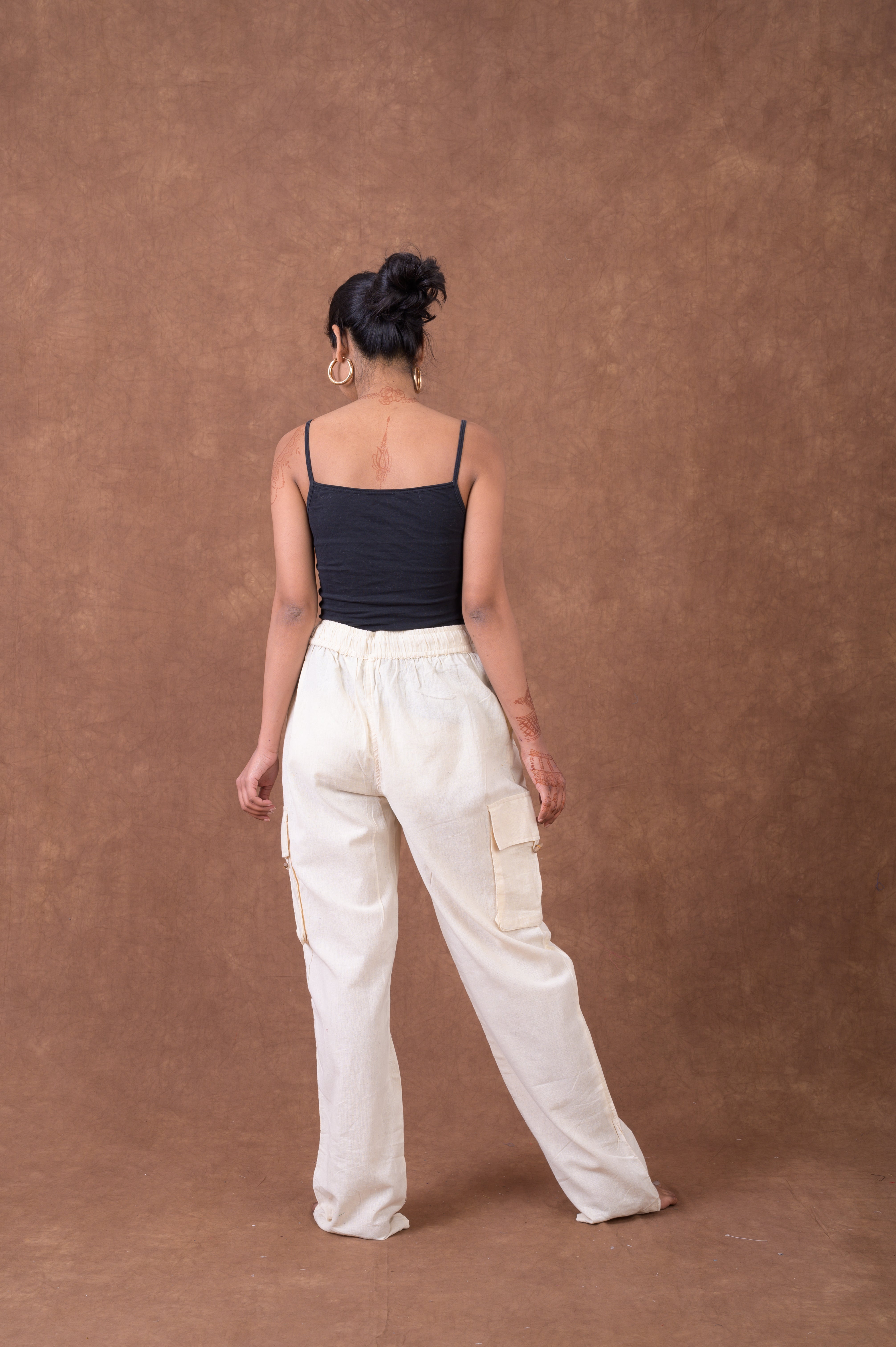 Rhea Solid Cargo Pants