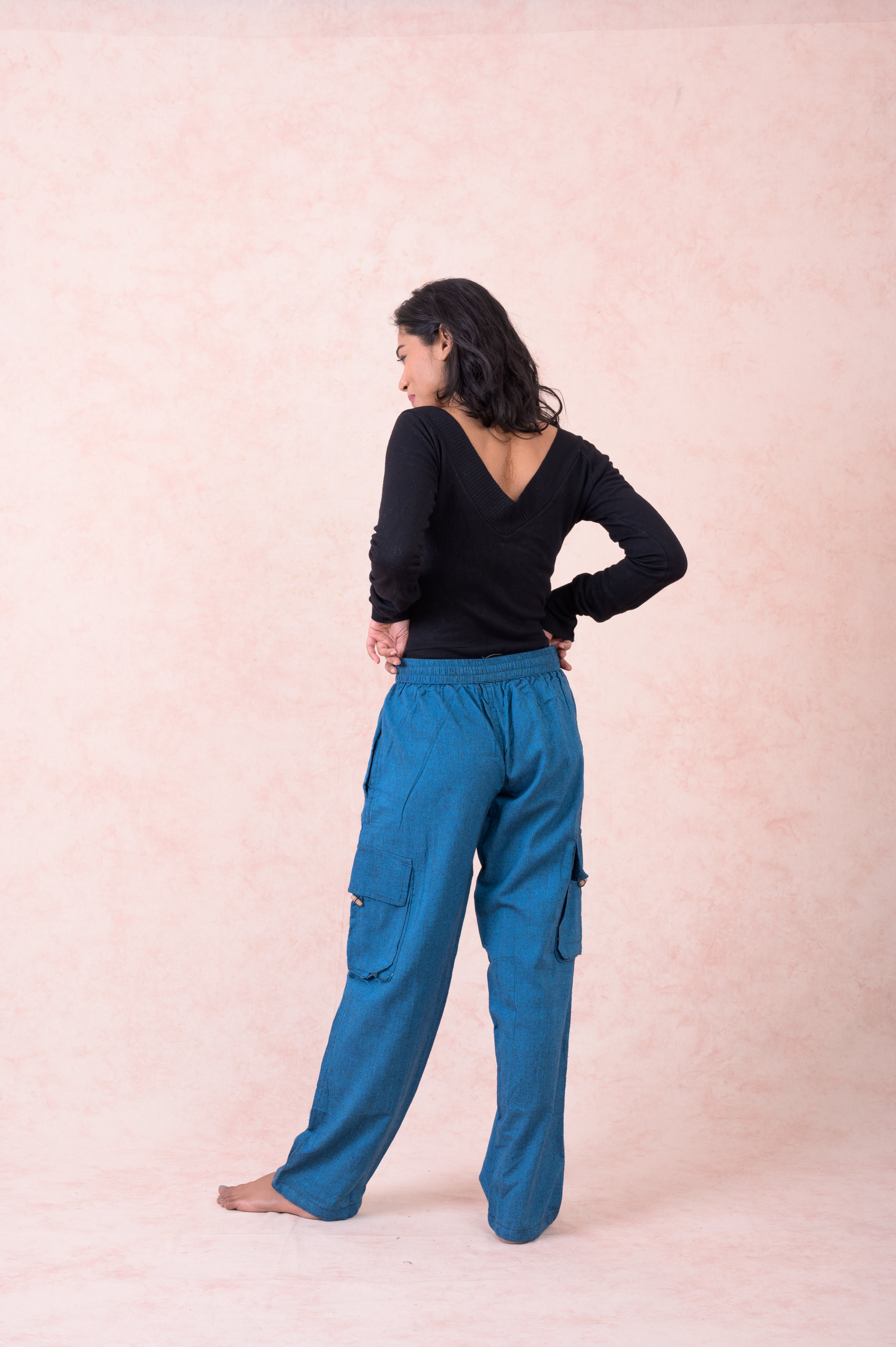 Rhea Solid Cargo Pants