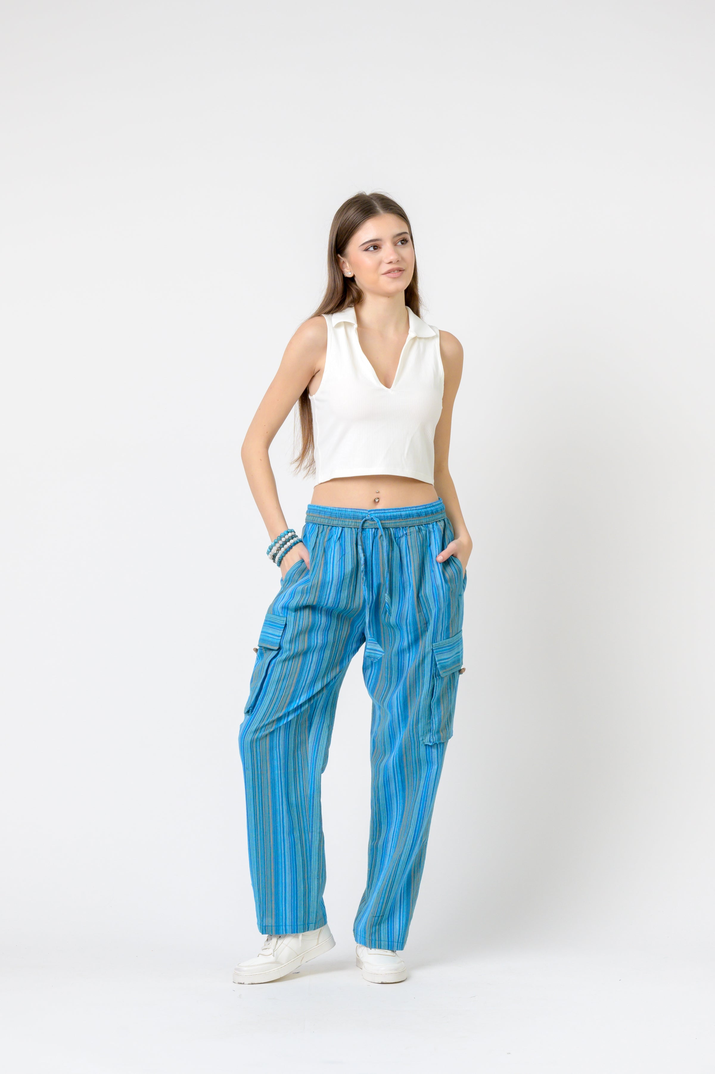 Striped Cargo Pants
