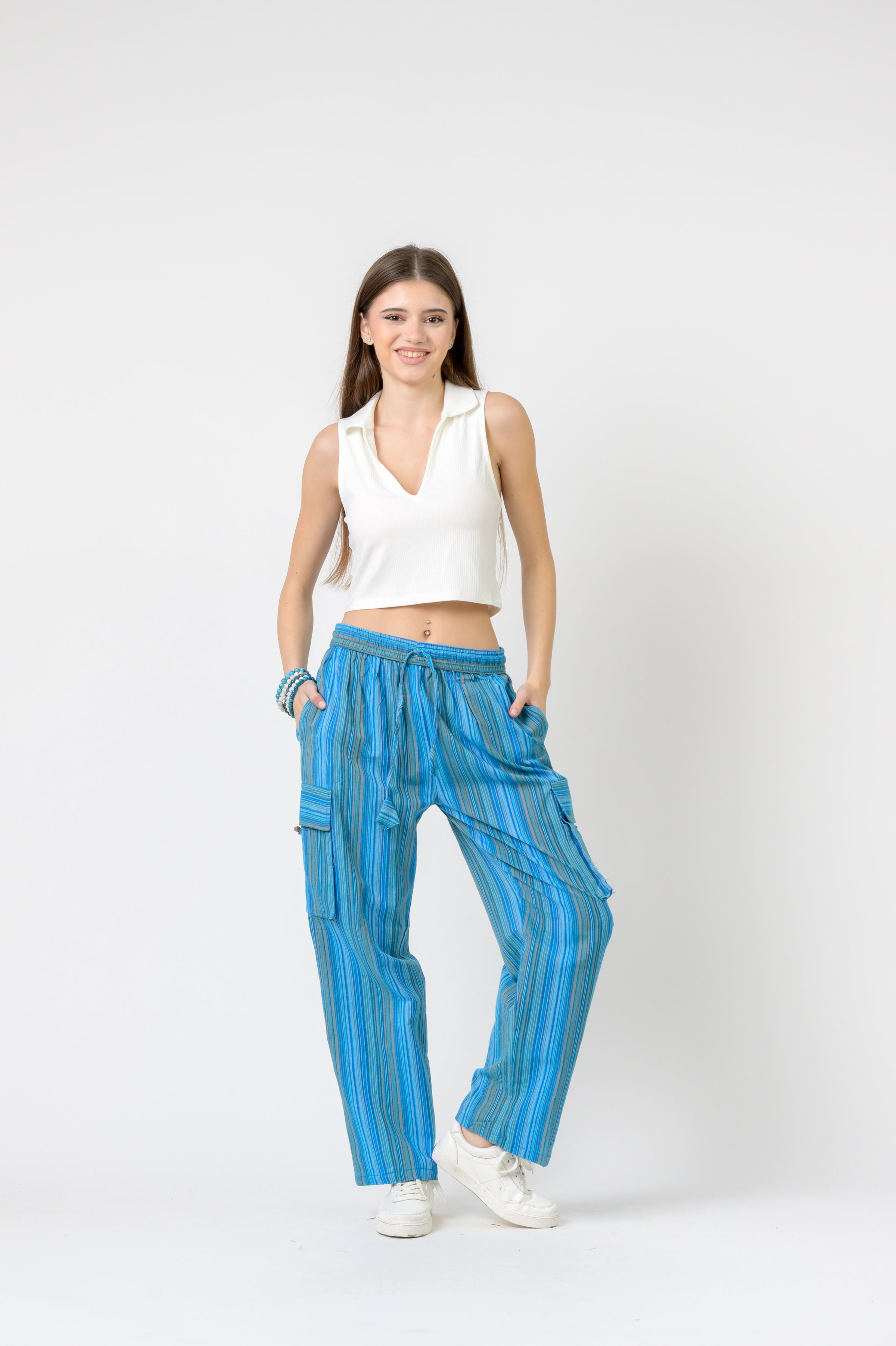 Striped Cargo Pants