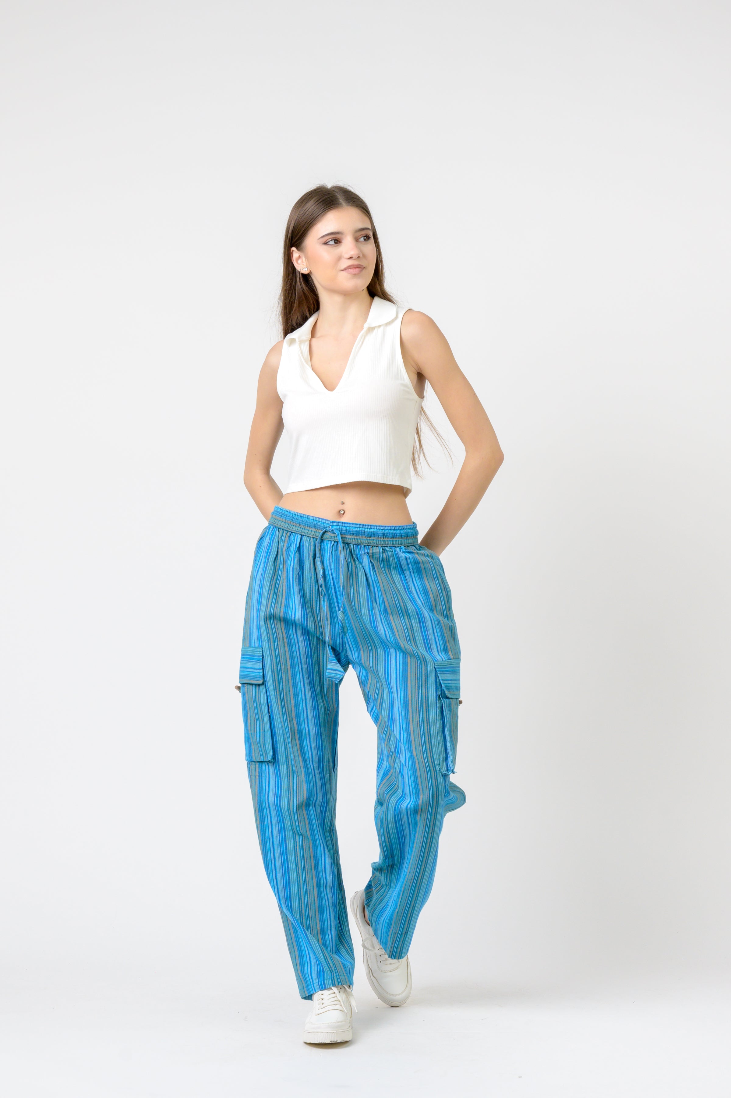 Striped Cargo Pants