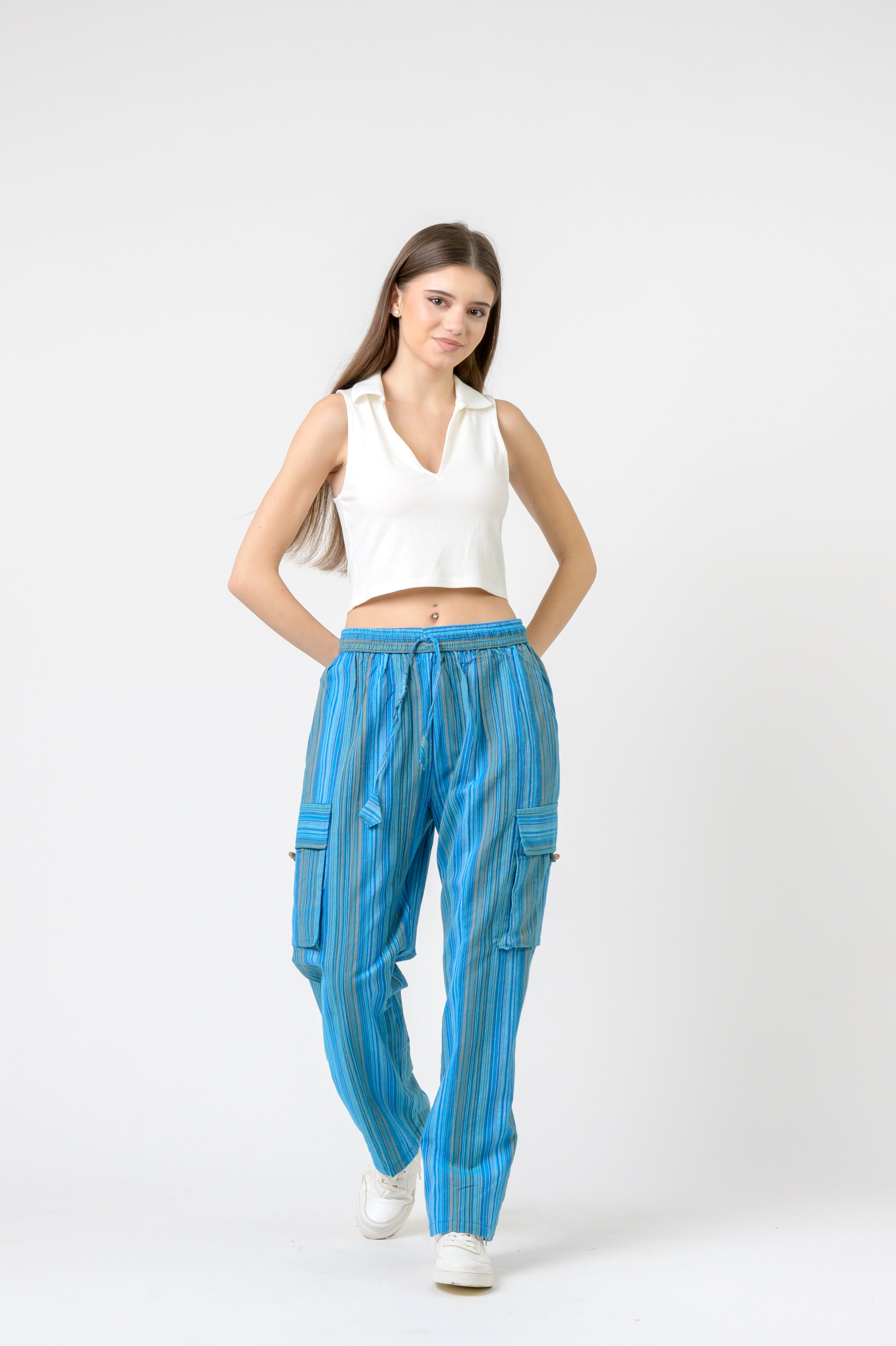 Striped Cargo Pants