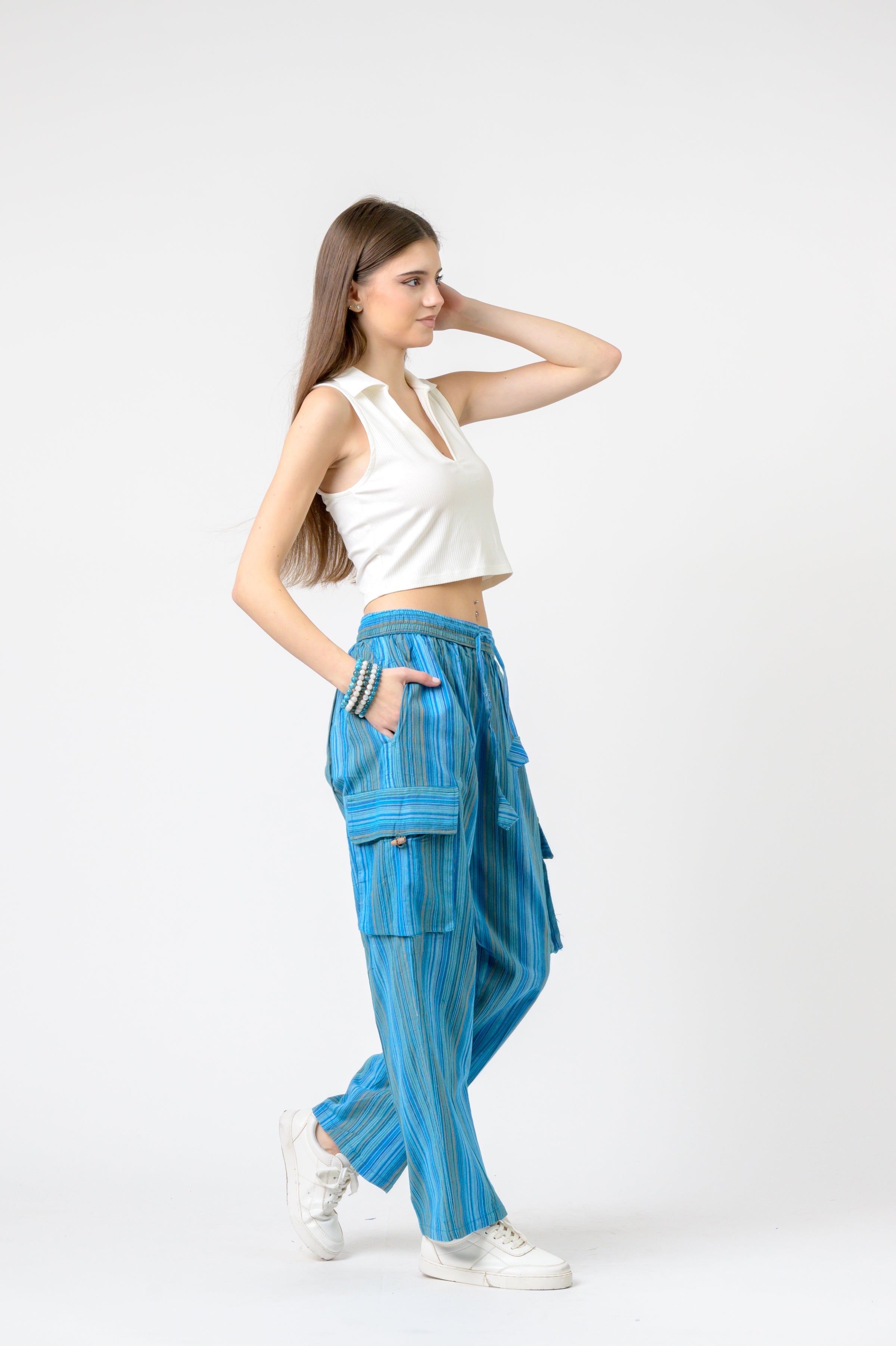 Striped Cargo Pants