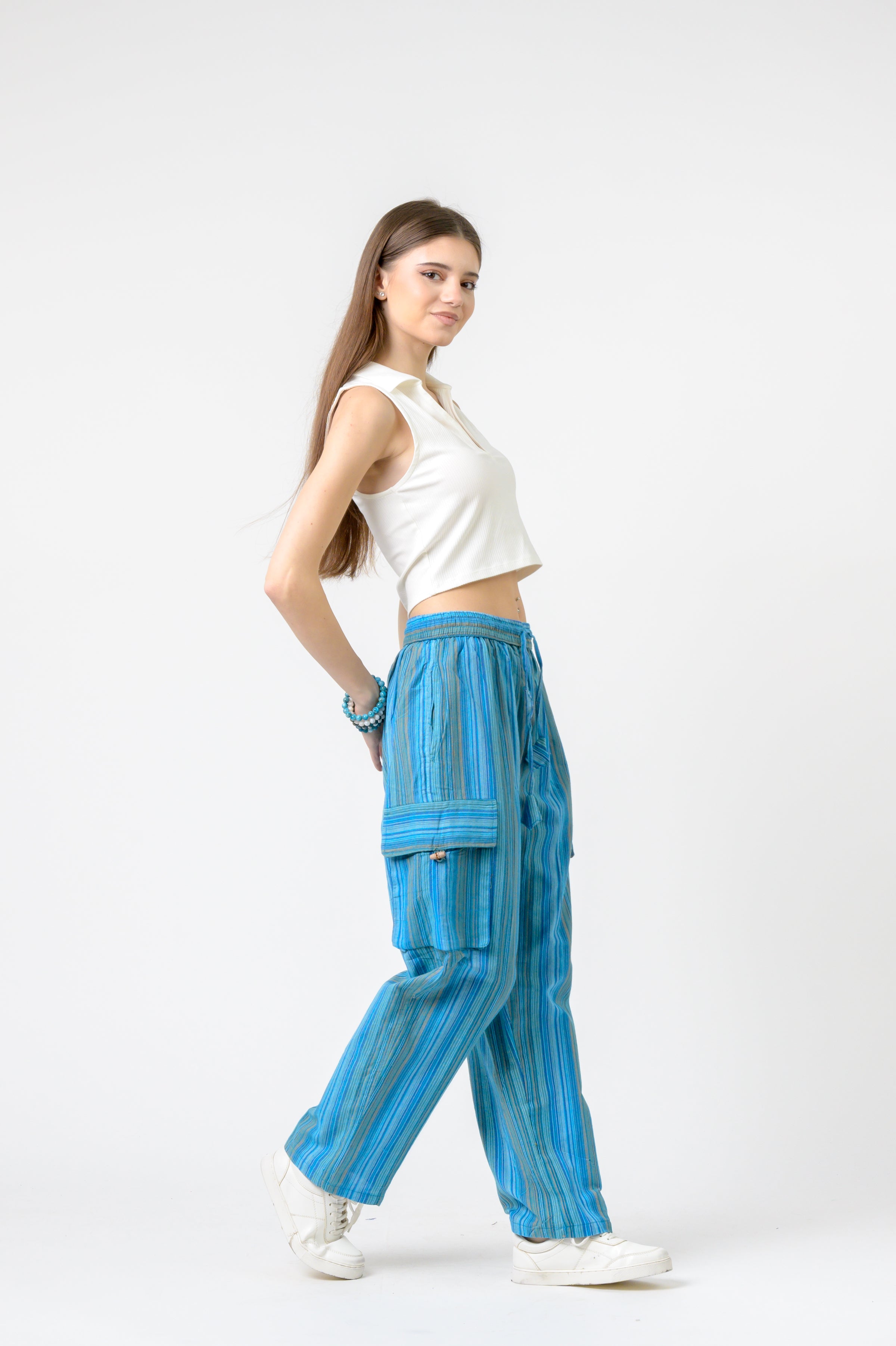 Striped Cargo Pants