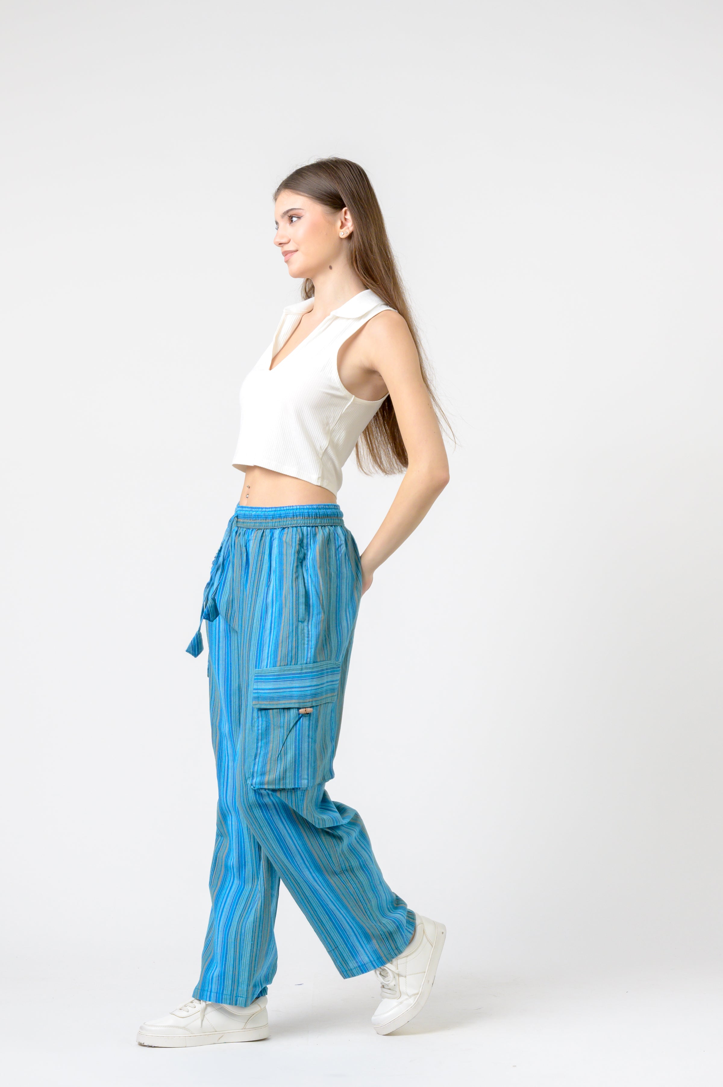 Striped Cargo Pants