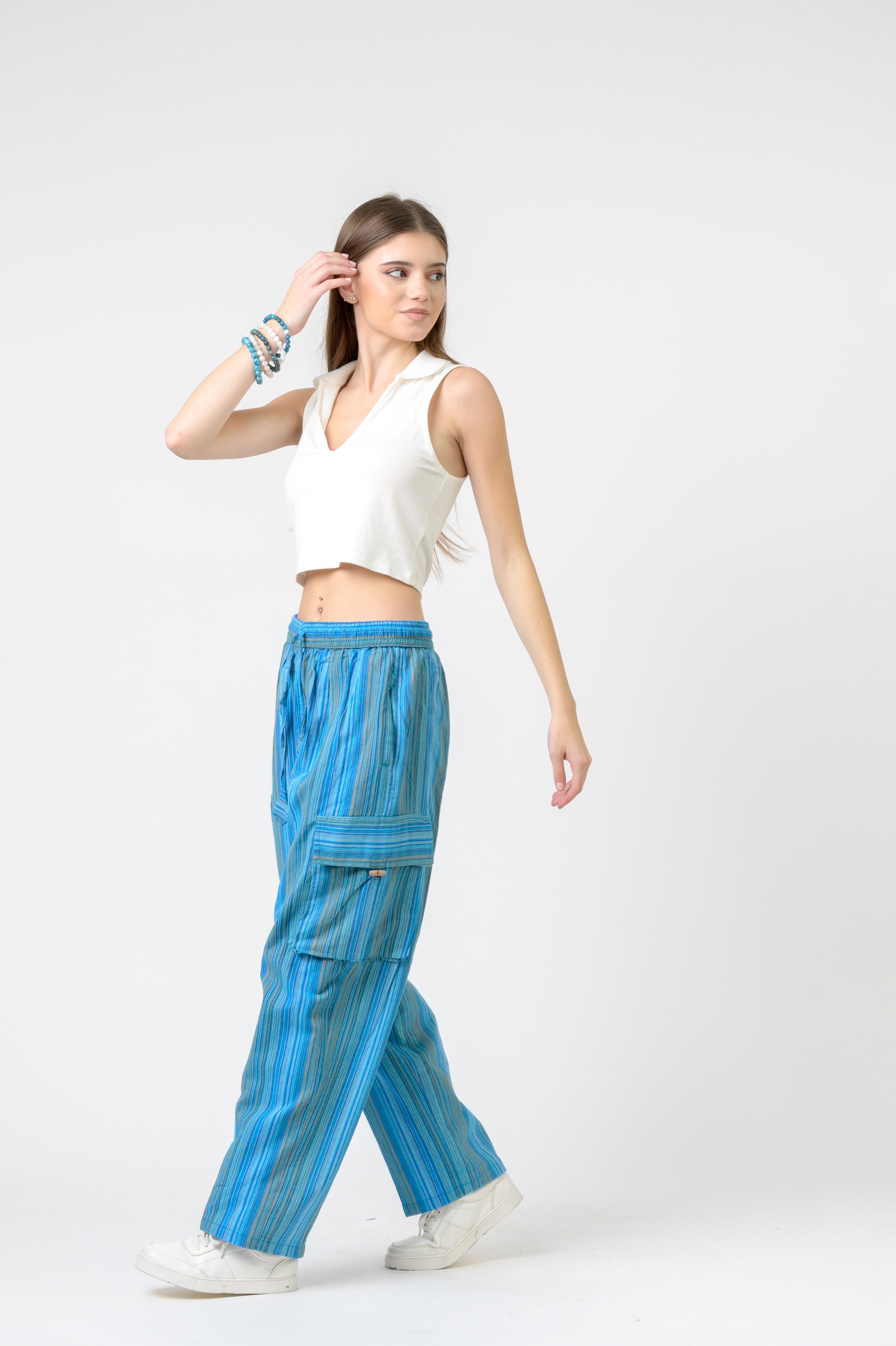 Striped Cargo Pants