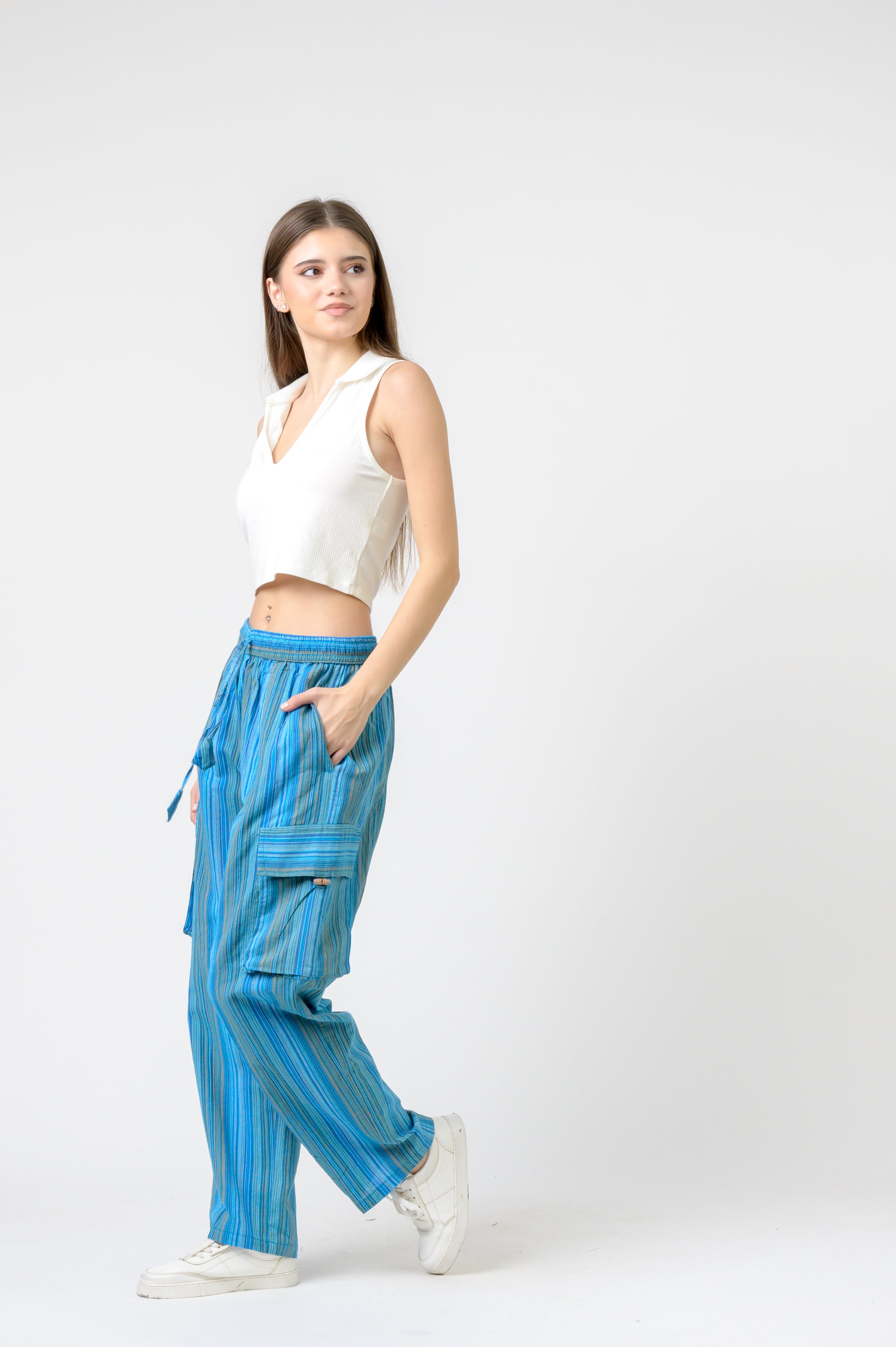 Striped Cargo Pants