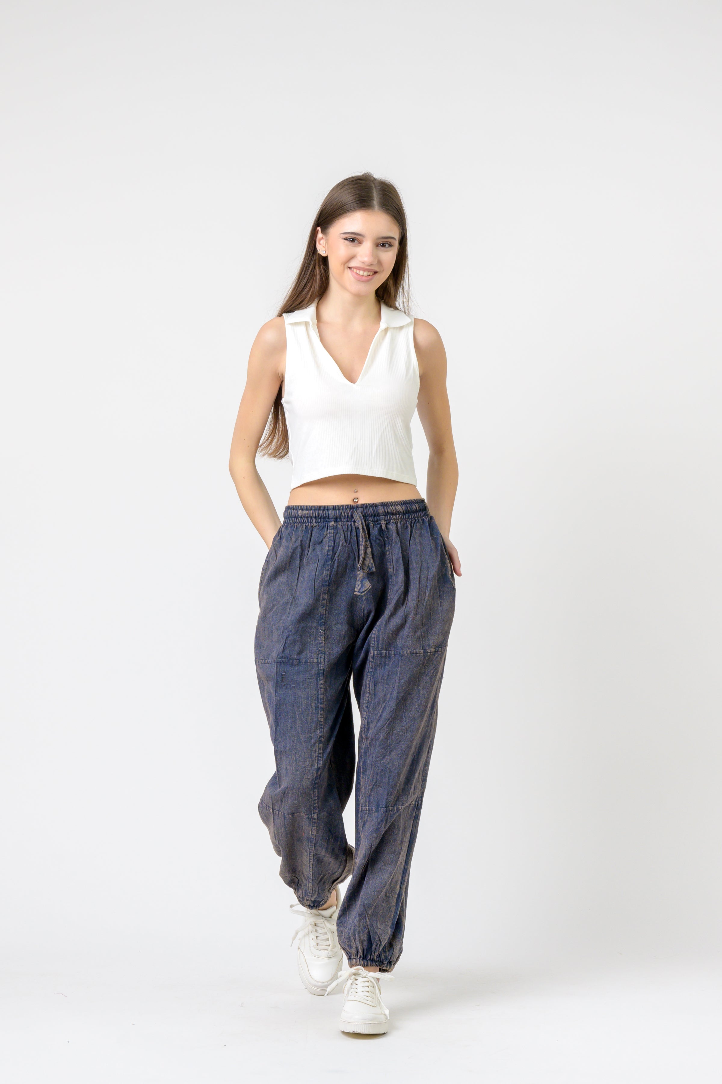 Tie-Front Yoga Pants