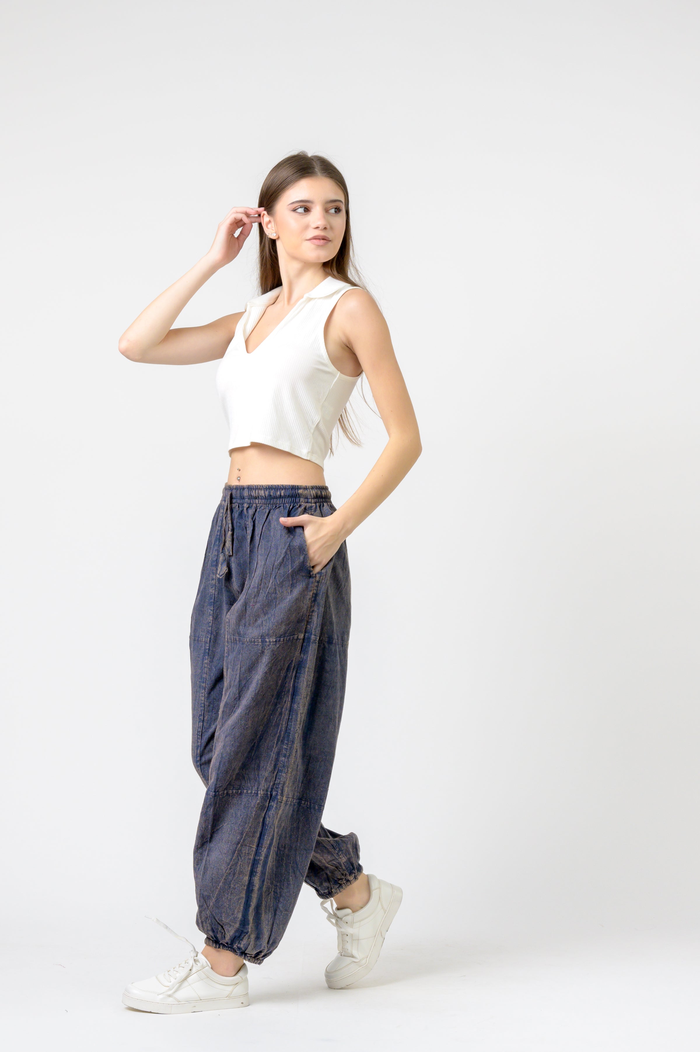 Tie-Front Yoga Pants