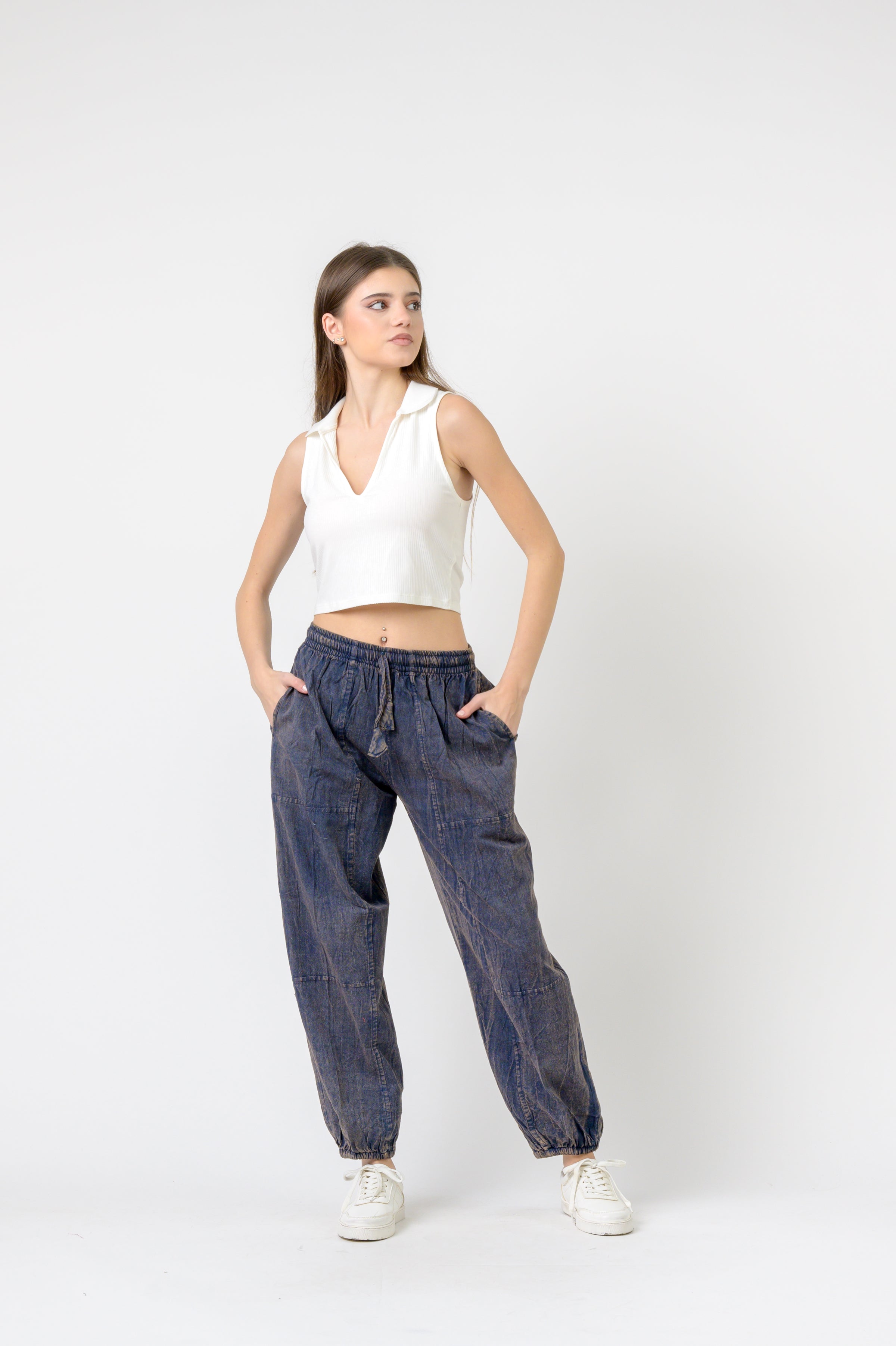 Tie-Front Yoga Pants