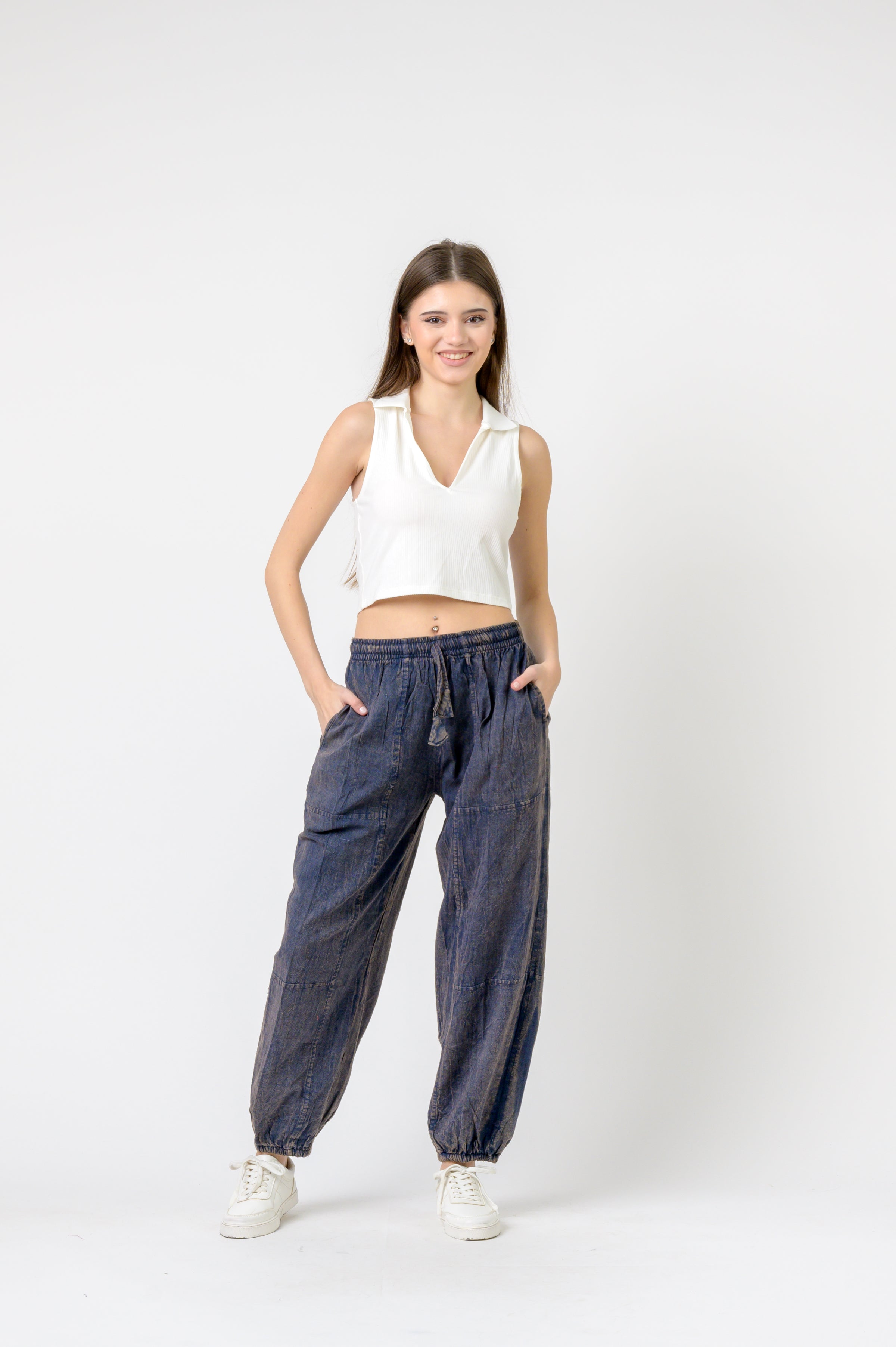 Tie-Front Yoga Pants