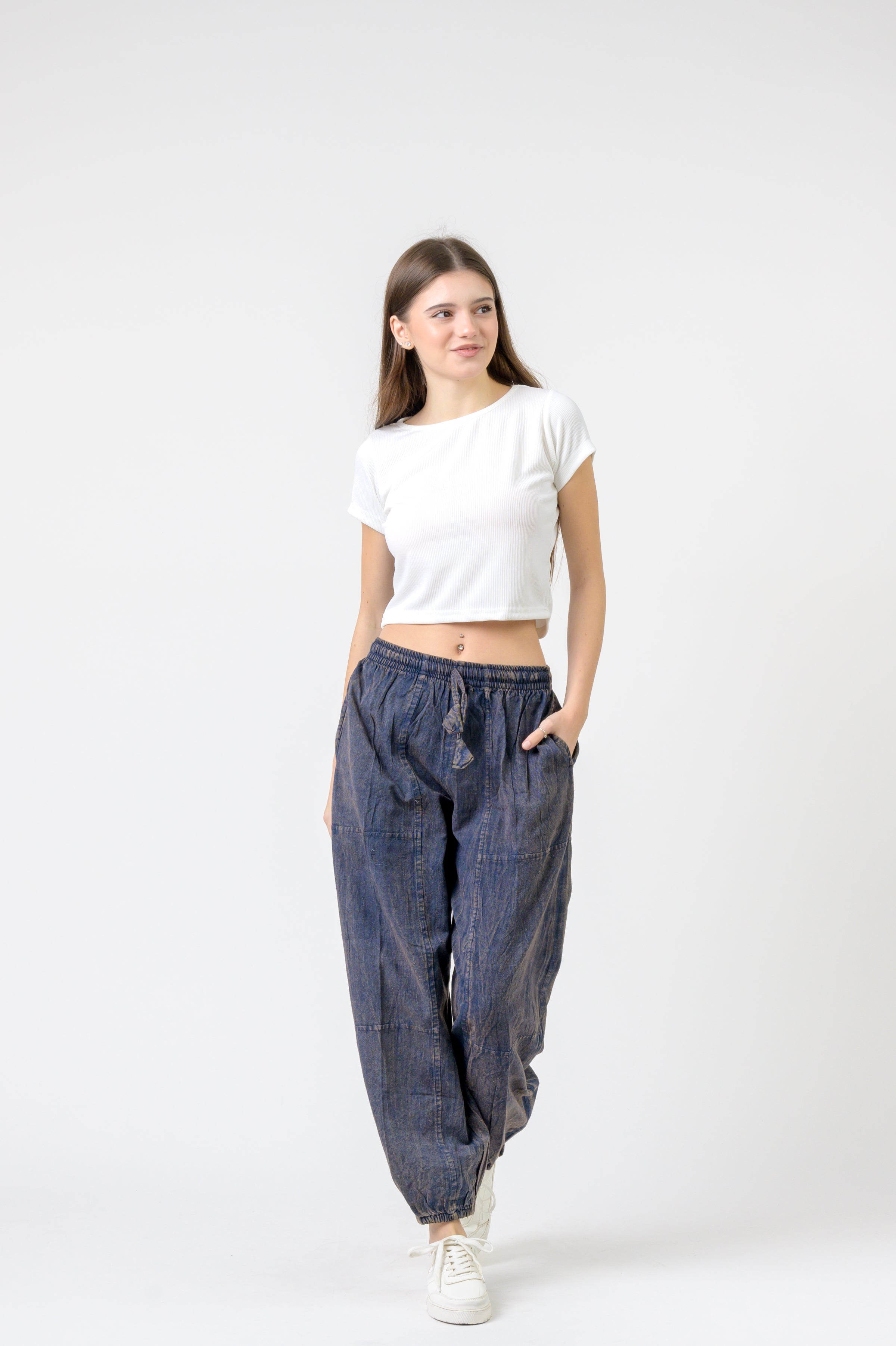 Tie-Front Yoga Pants