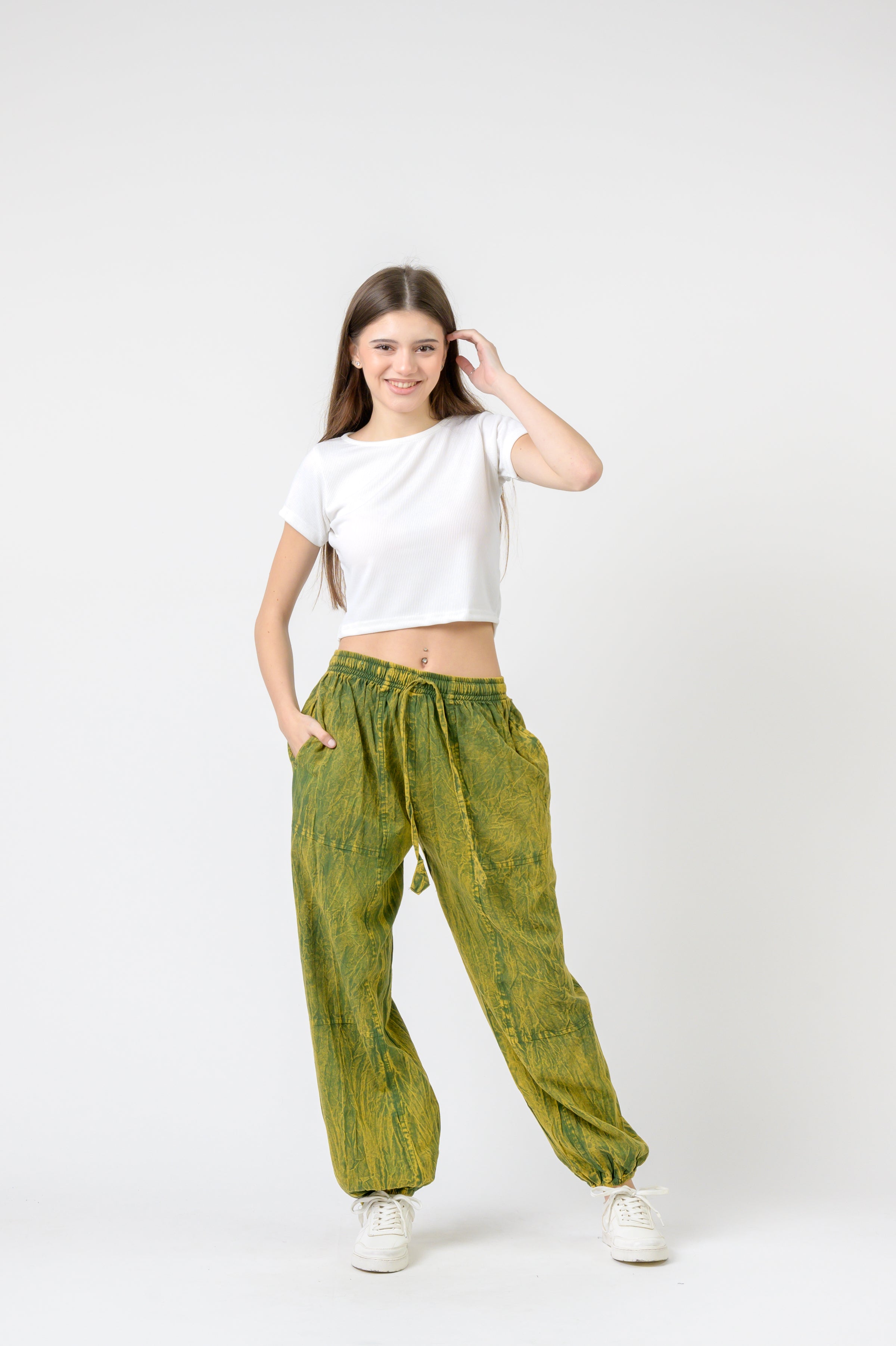 Tie-Front Yoga Pants