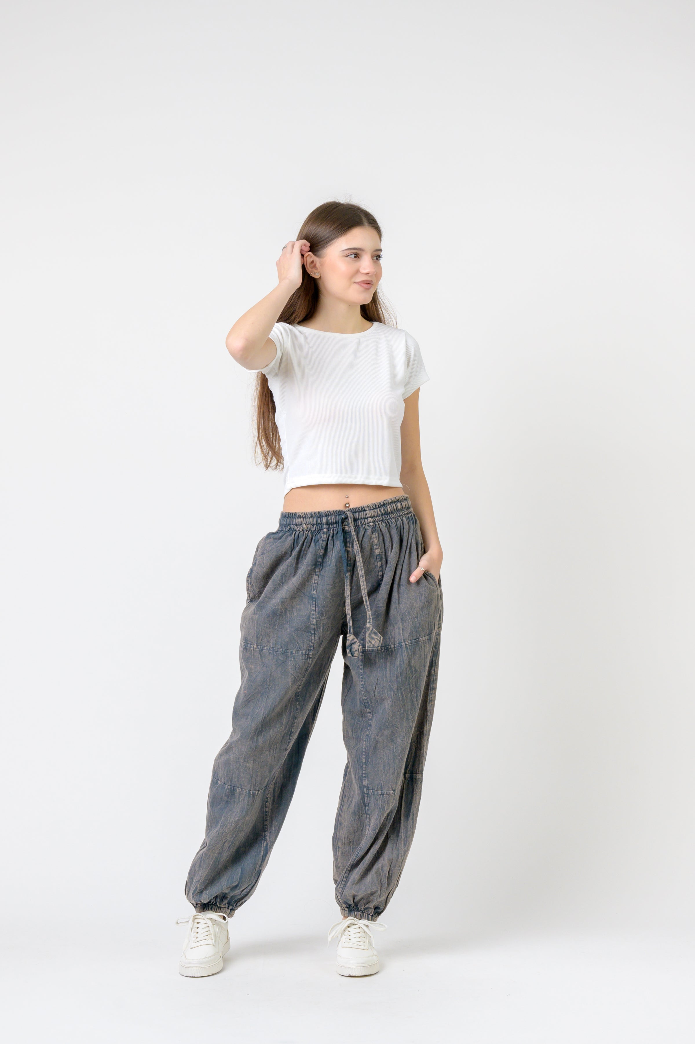 Tie-Front Yoga Pants