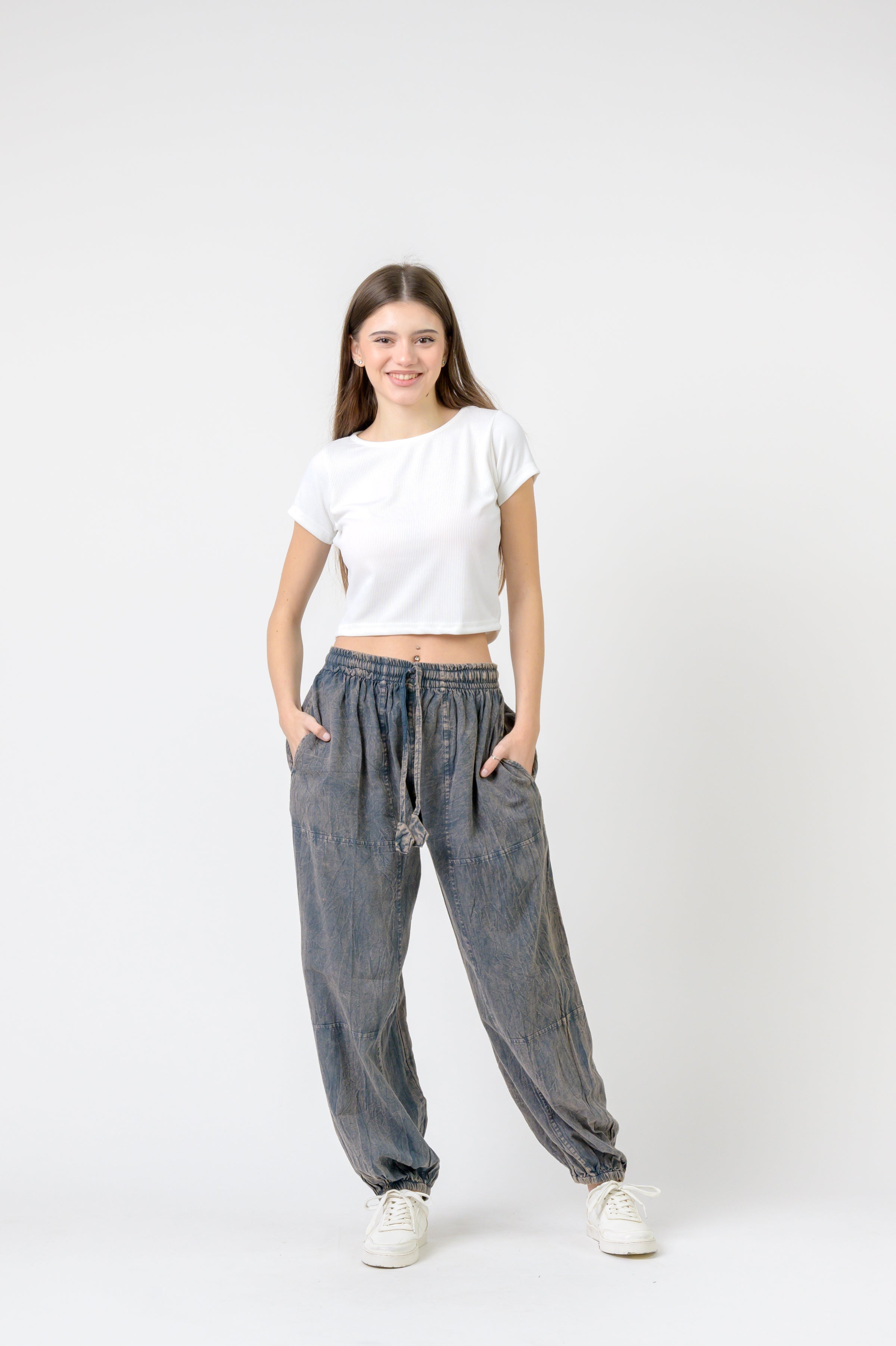 Tie-Front Yoga Pants