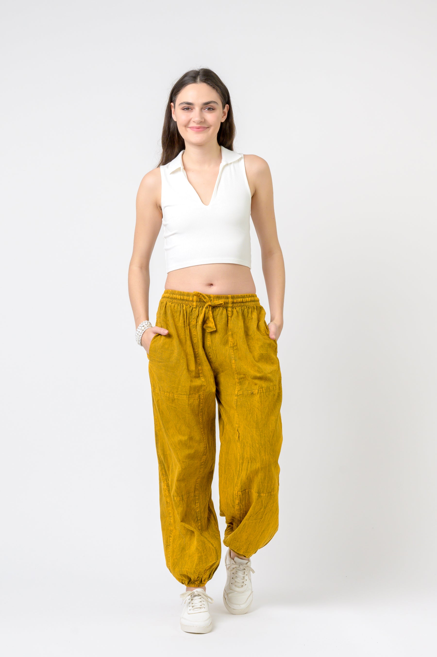 Tie-Front Yoga Pants