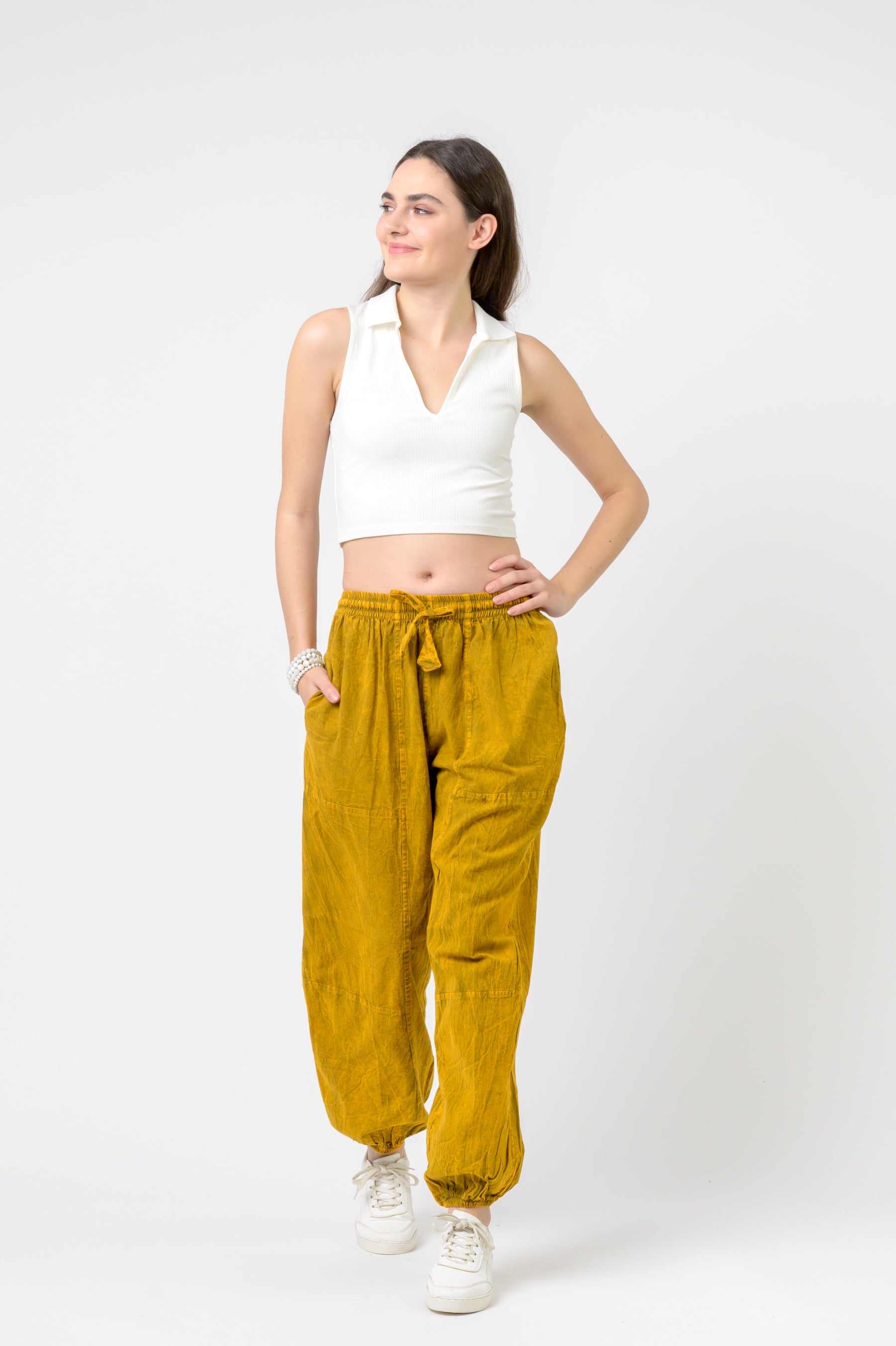 Tie-Front Yoga Pants